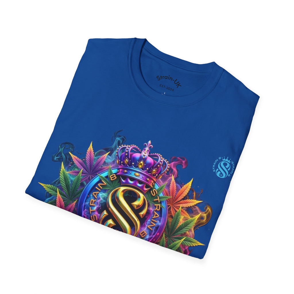 Strain8-UK T-Shirt — Vibrant Floral Design With Original Logo Graphic Tee