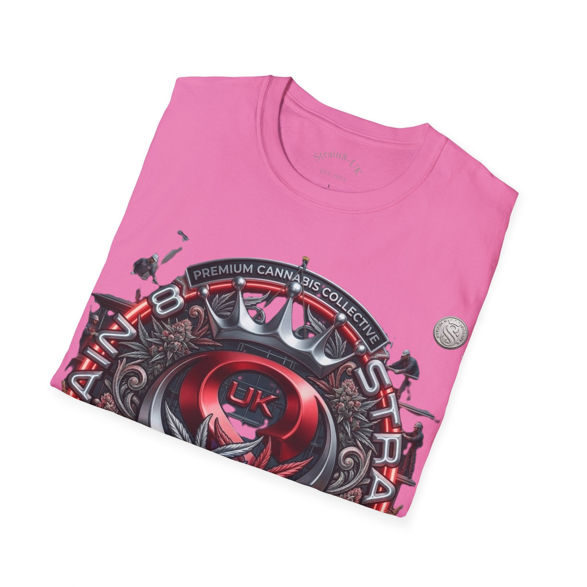 Strain8-UK Under construction T-Shirt — S8-UK in design Crest Design