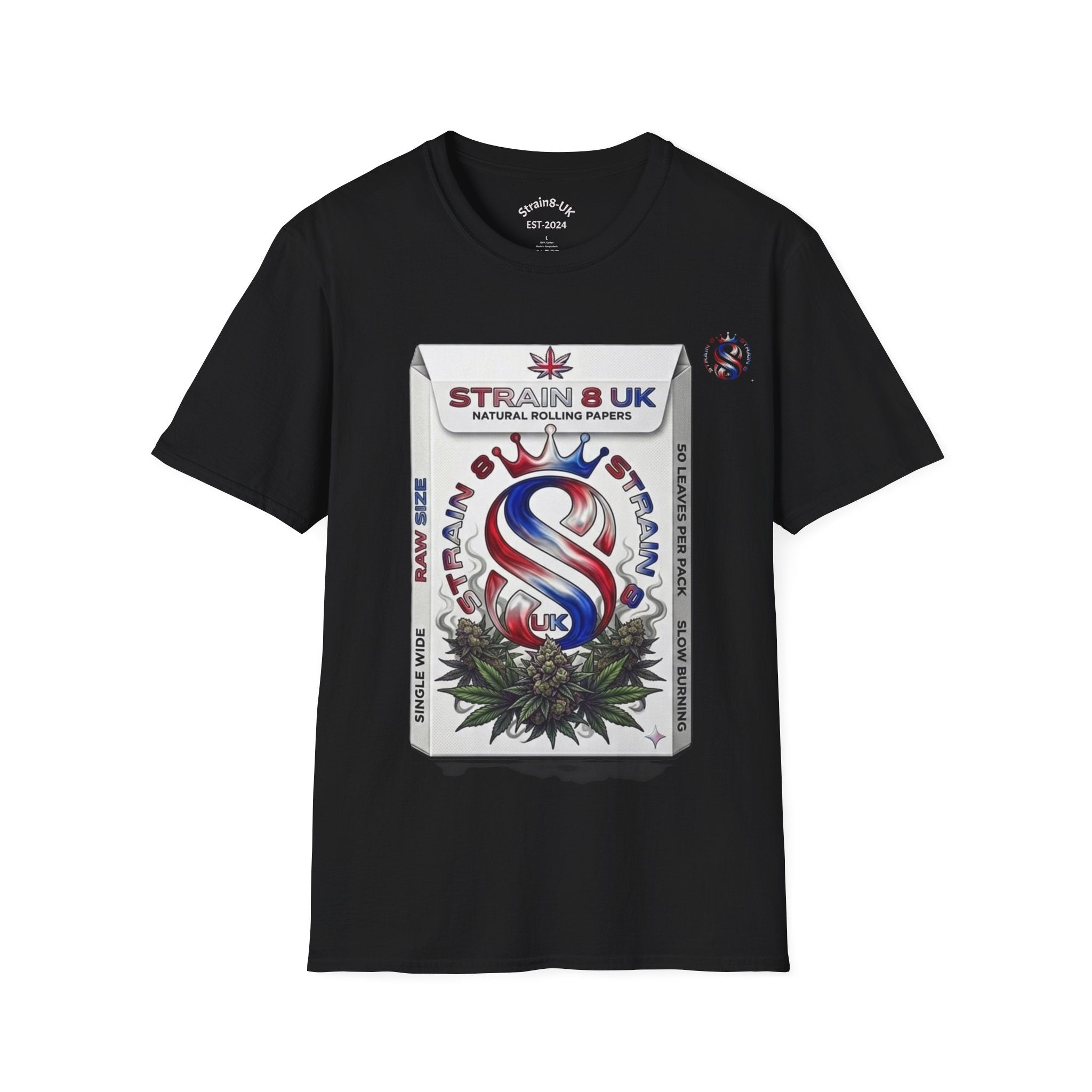 Strain8-UK Rizla box high quality T-Shirt design S8-UK Logo mixed in Tee