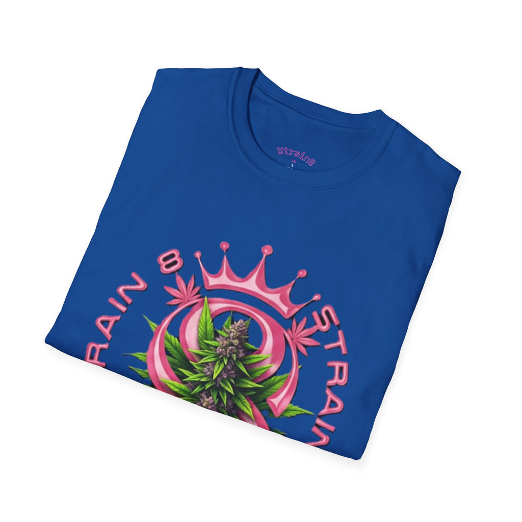 Strain8-UK logo/mixed Cannabis Crown T-Shirt — Train & Treat Floral Weed Graphic Tee