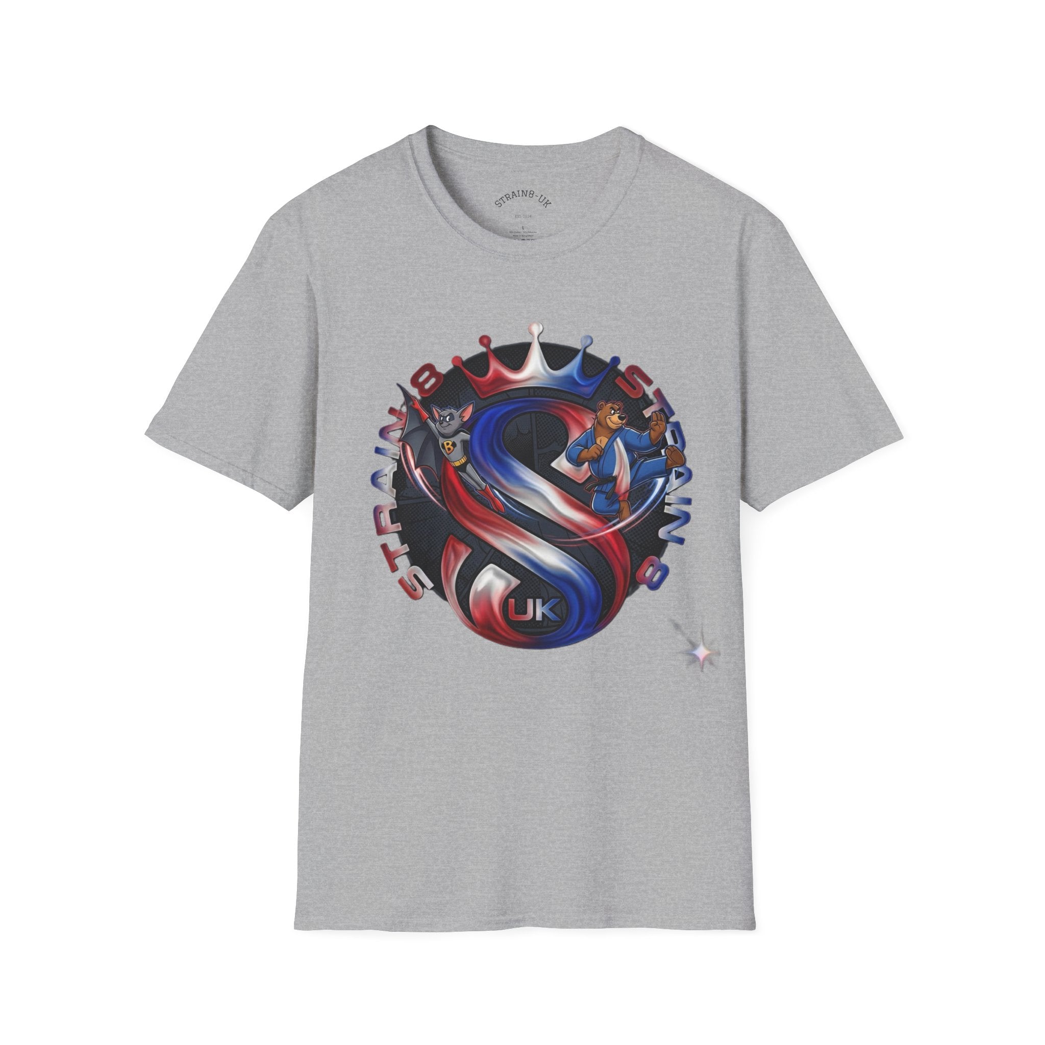 Strongest in the UK T-Shirt — Union Flag Crown Graphic Strain8-UK Tee