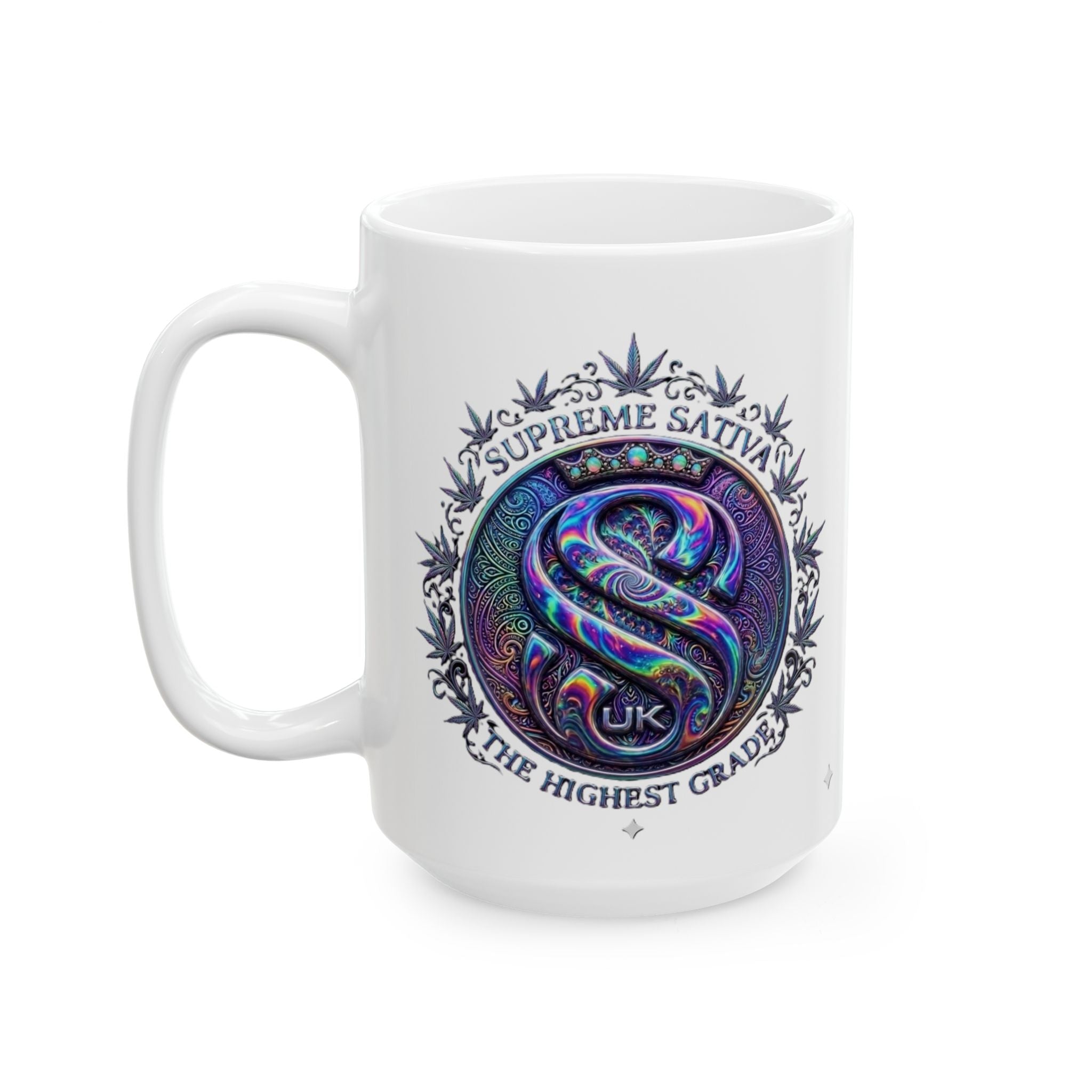 Strain8-UK Psycodelic  Ceramic Mug — Sativa Lover Coffee Cup (11oz & 15oz)
