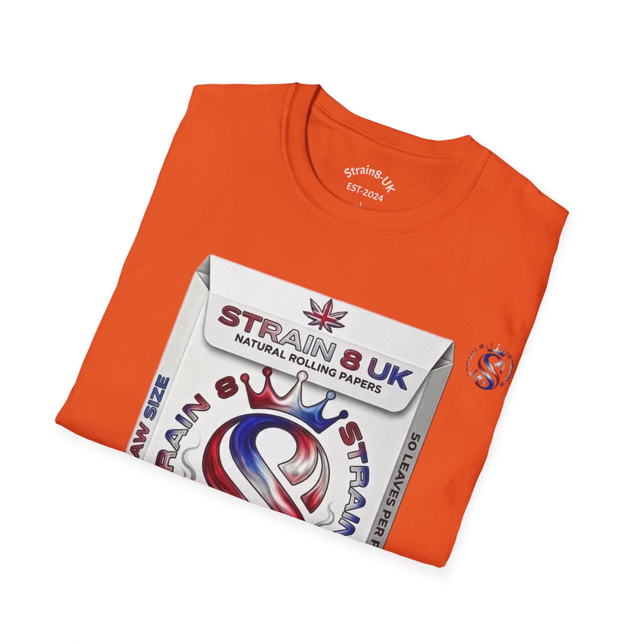 Strain8-UK Rizla box high quality T-Shirt design S8-UK Logo mixed in Tee