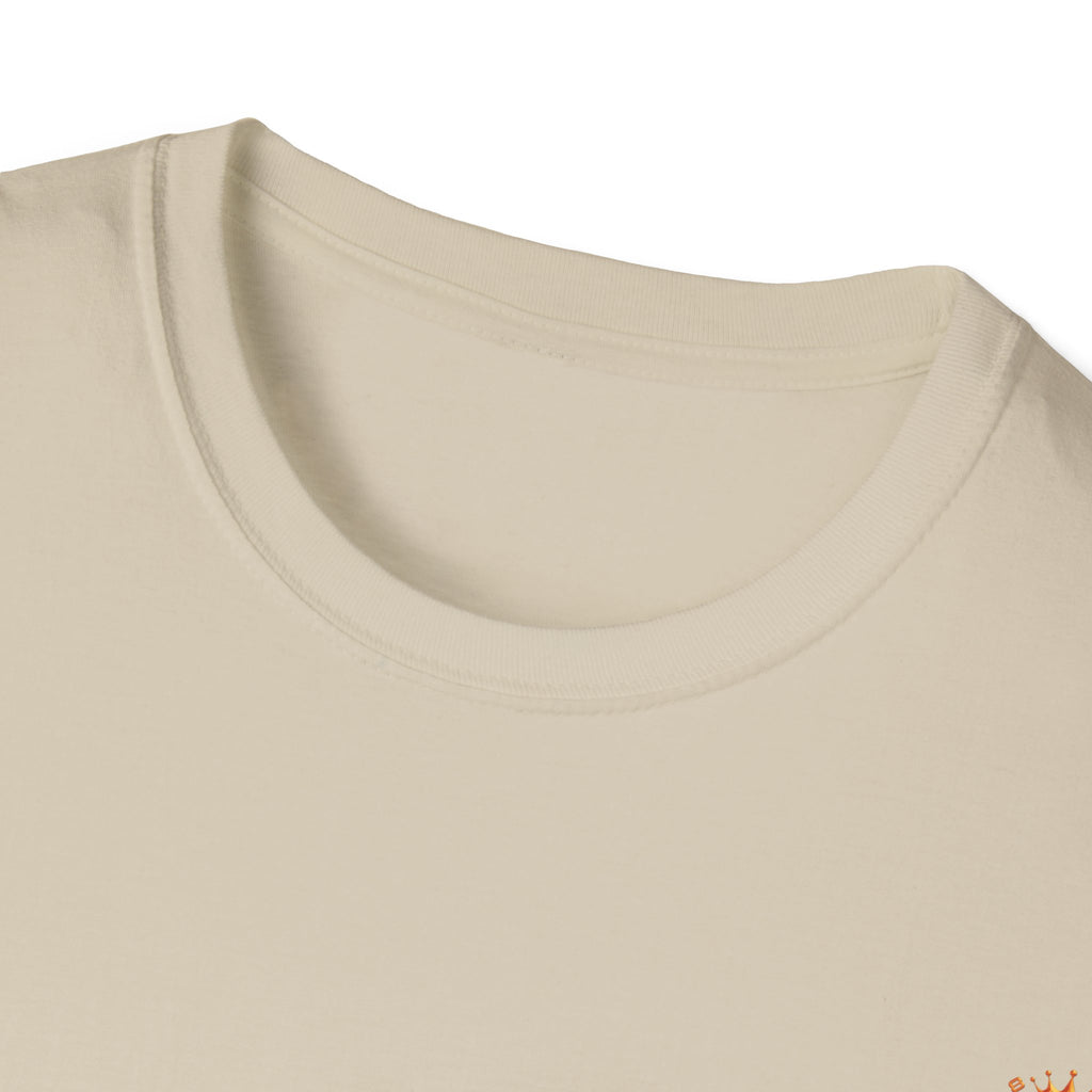 Strain8-UK metallic orange Royal Strain8-UK Emblem T‑Shirt — Crowned Strain8-UK Logo Graphic Tee