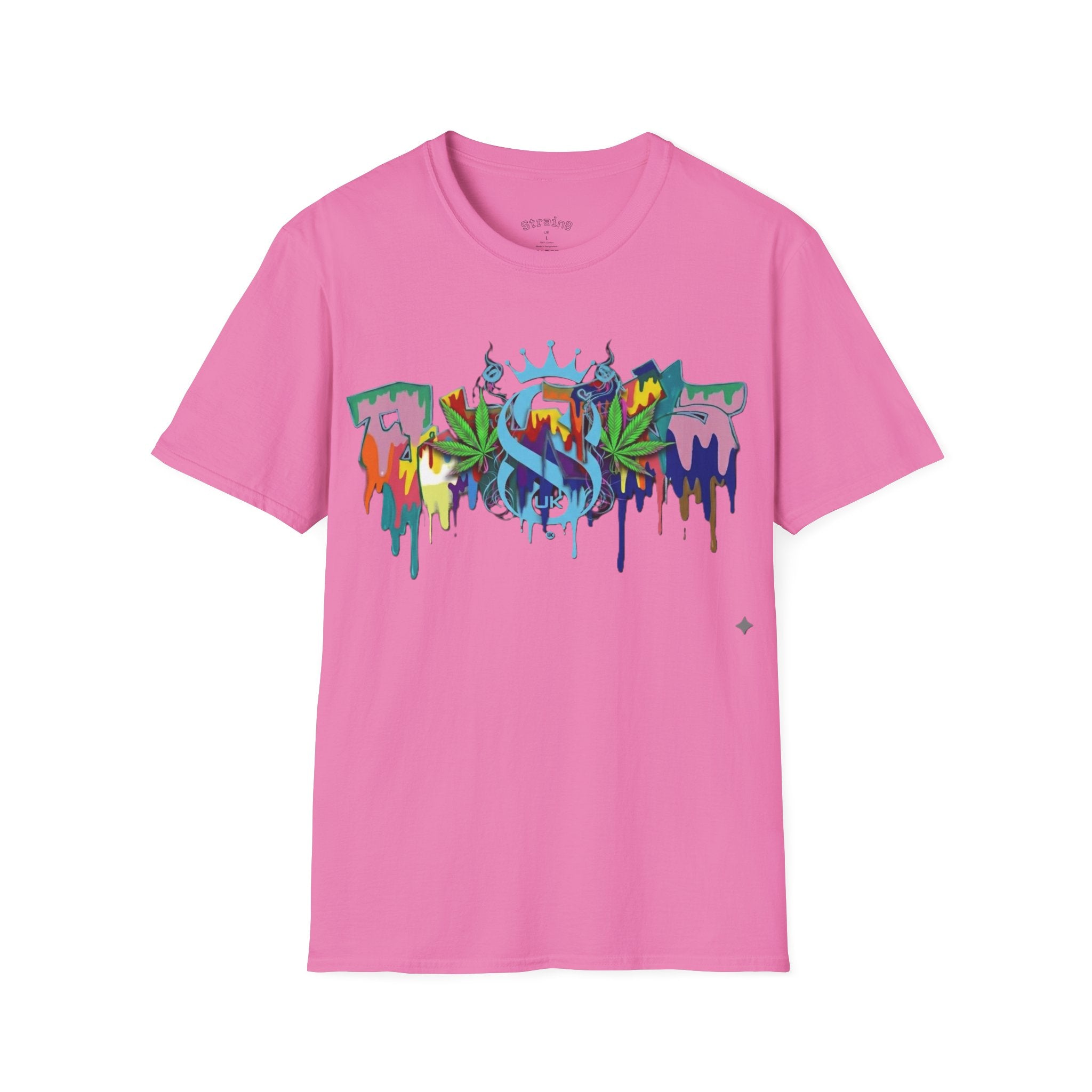 Graffiti Leaf S8-UK T-Shirt — Colorful Street Art Tee