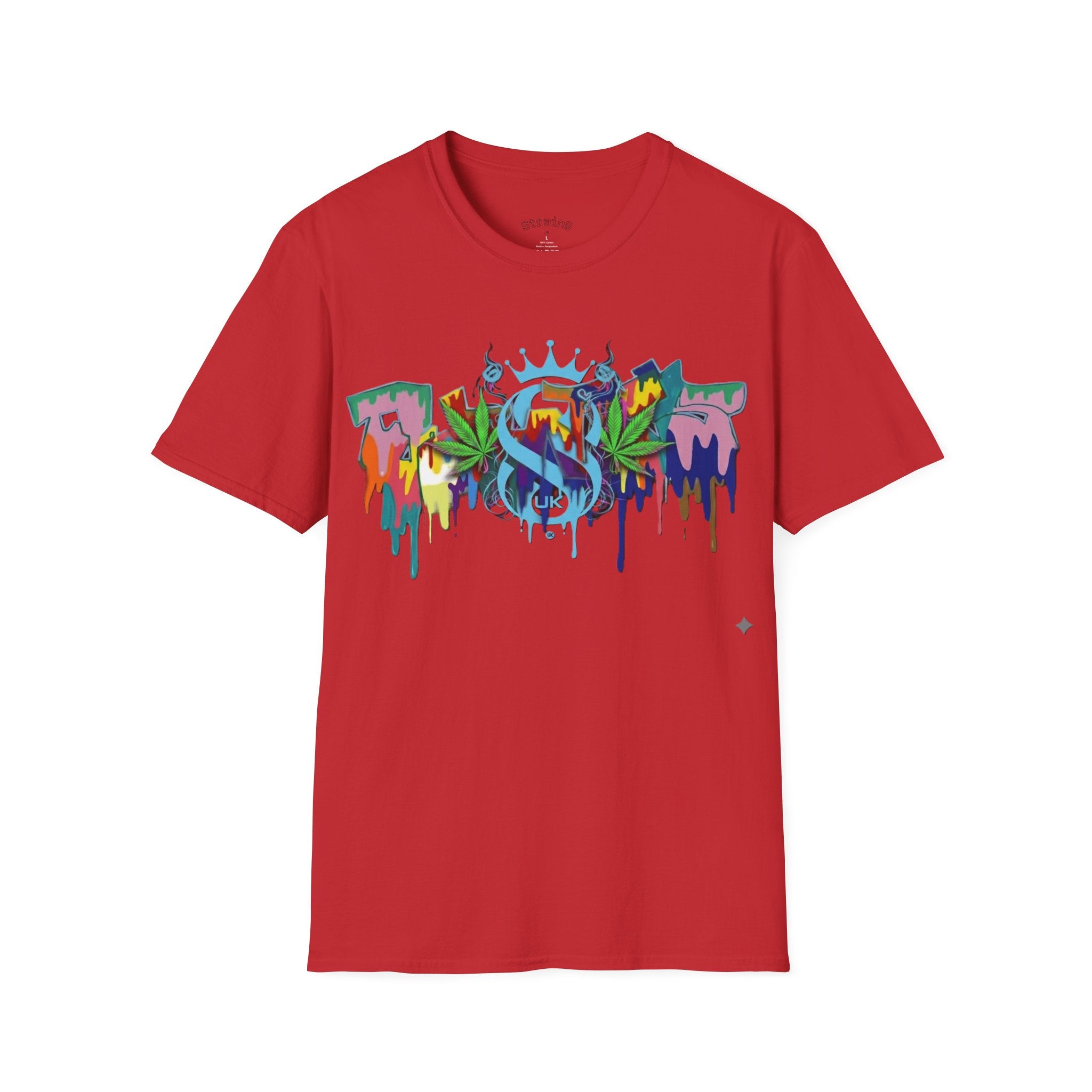 Graffiti Leaf S8-UK T-Shirt — Colorful Street Art Tee