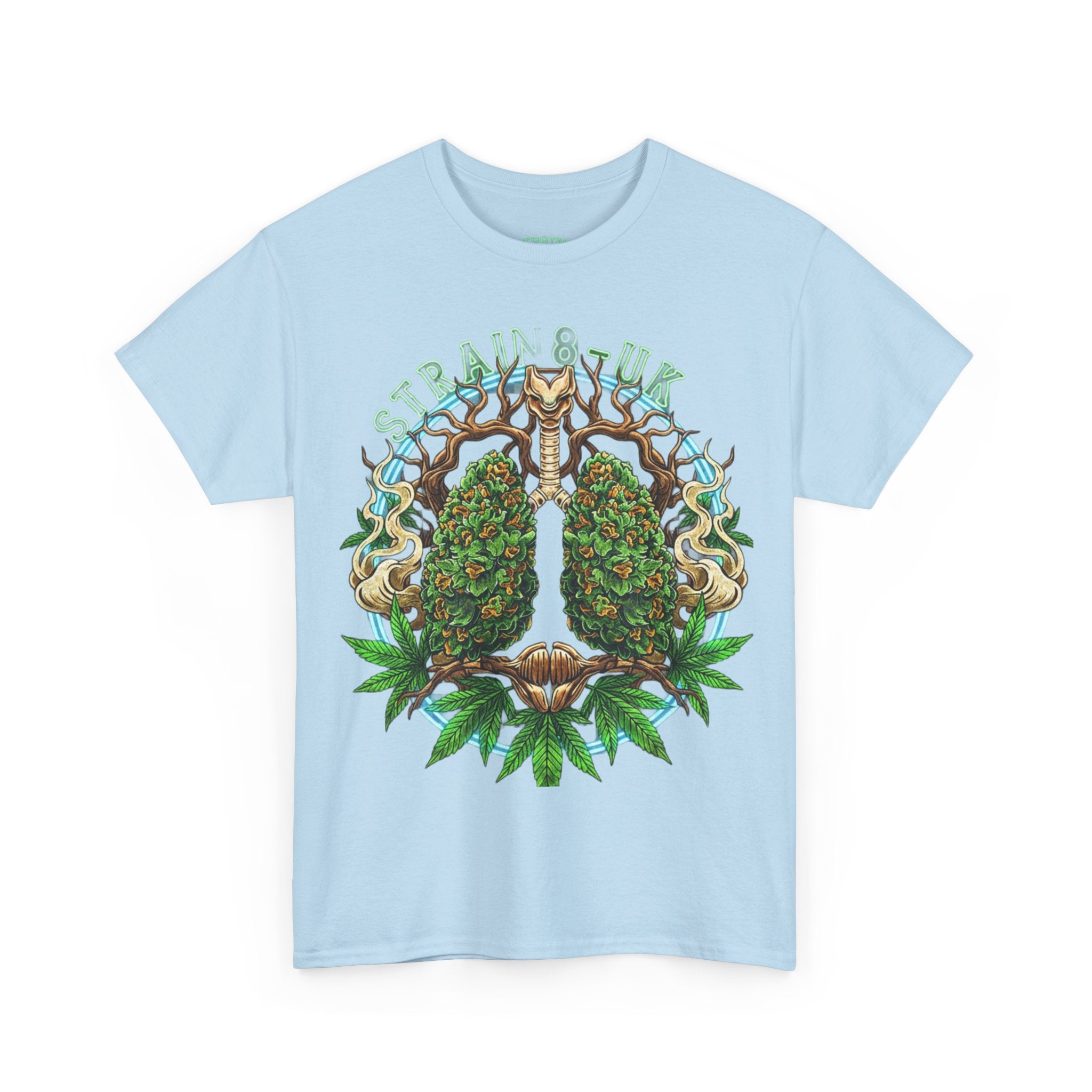Strain8-UK Weed Lungs Cannabis Art T-Shirt