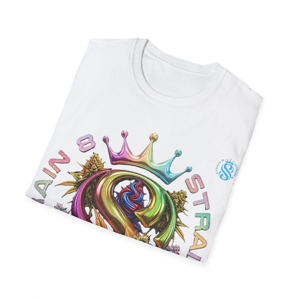 Strain8-UK Logo Crown Graphic T-Shirt — High Grade Cannabis Design