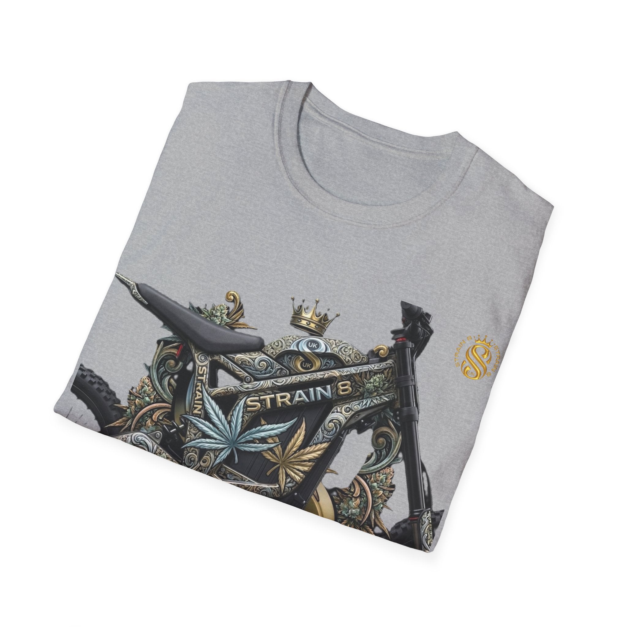 Motorcycle S8-UK Crown Graphic T-Shirt — Vintage Bike Emblem Tee