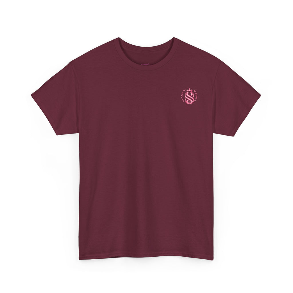 Strain8 Dreams Tee — Bold Pink Logo Graphic T-Shirt