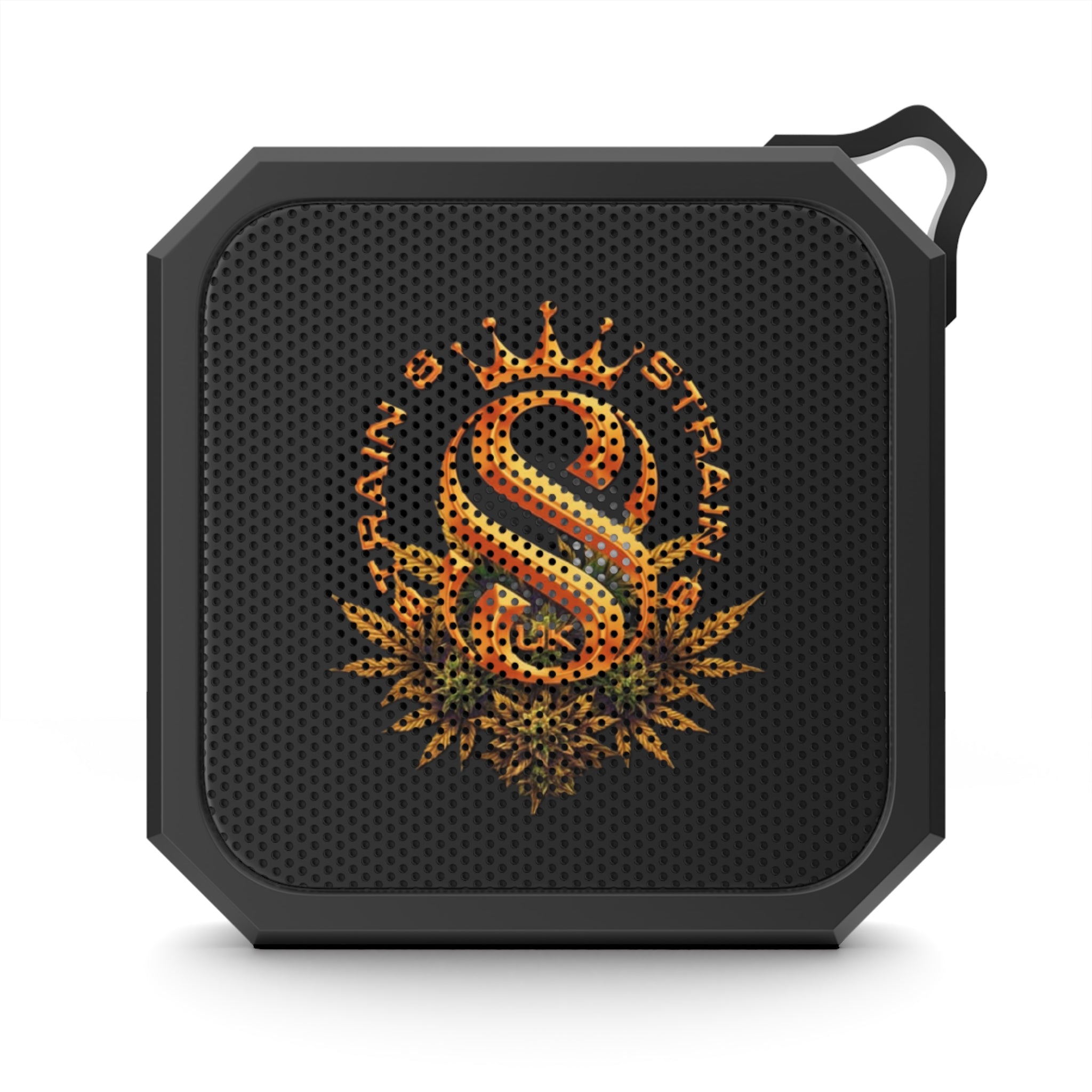 Portable Outdoor Bluetooth Speaker — Strain8-UK metallic orange/bud Logo Rugged Waterproof Speaker