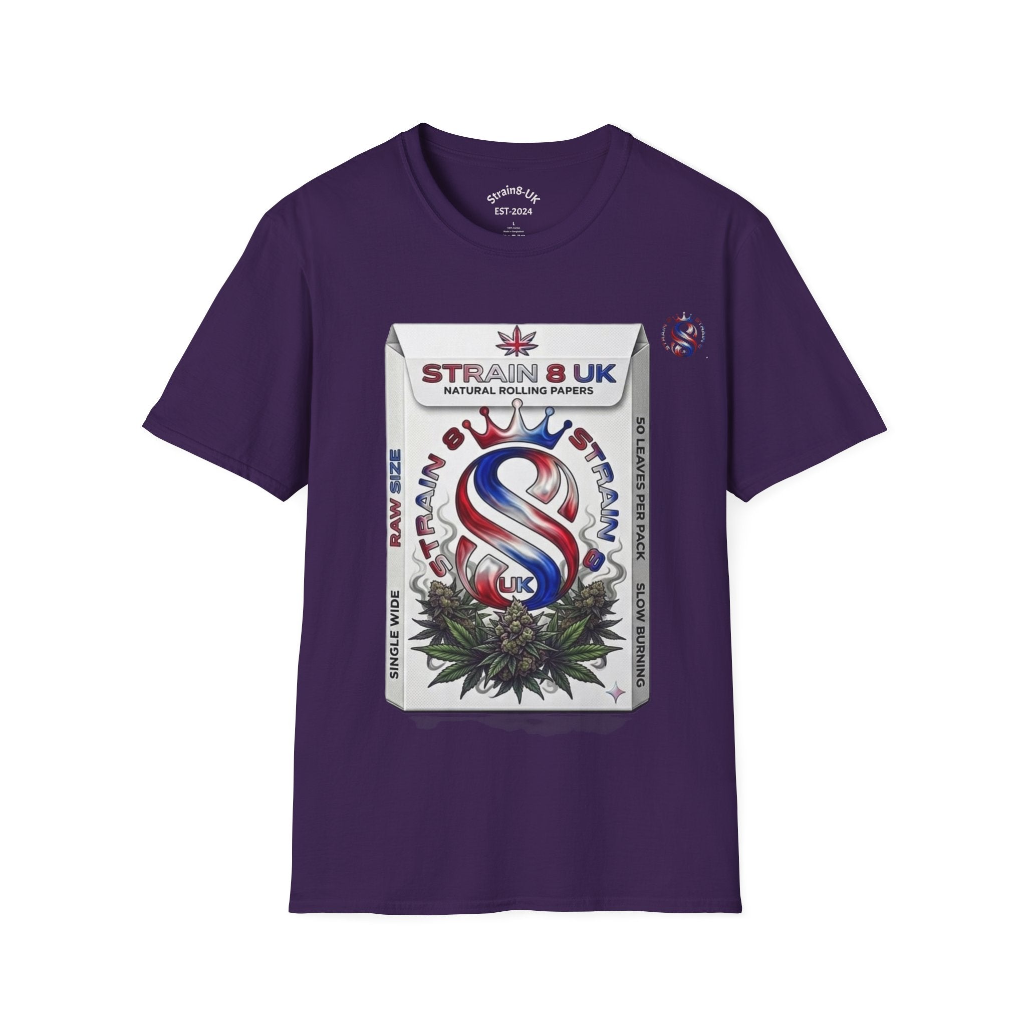Strain8-UK Rizla box high quality T-Shirt design S8-UK Logo mixed in Tee