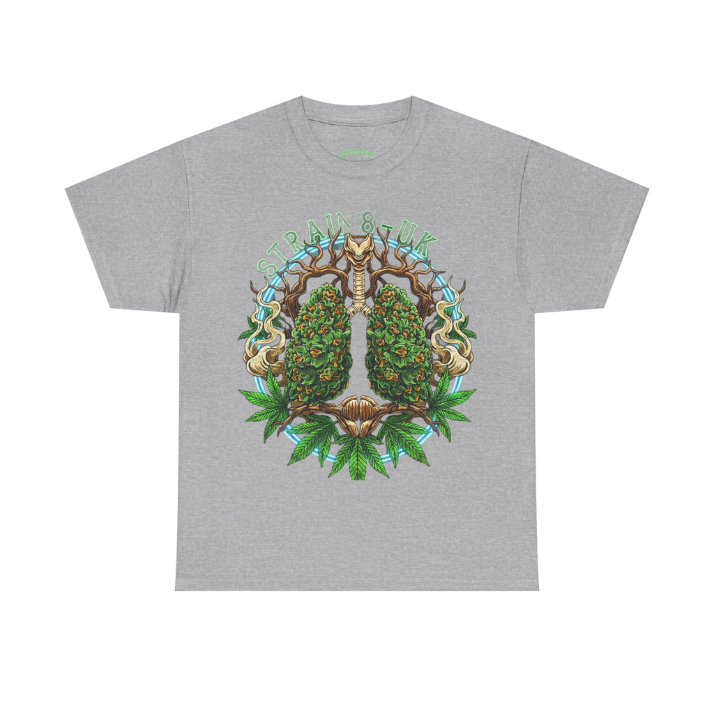 Strain8-UK Weed Lungs Cannabis Art T-Shirt