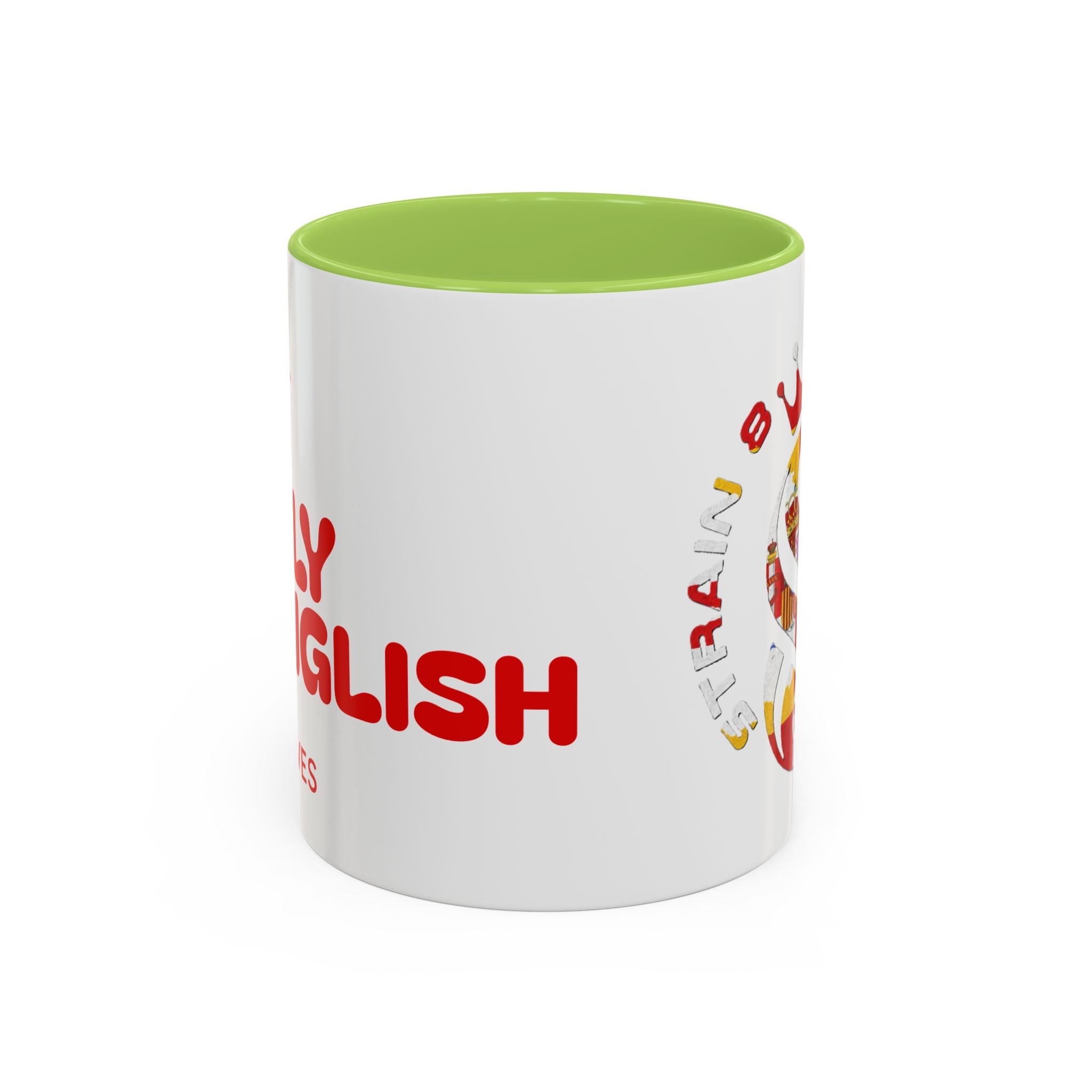 Strain8-UK Fully Spanglish Pride Accent Coffee Mug — 'Soy Español' Crown Monogram (11/15oz)