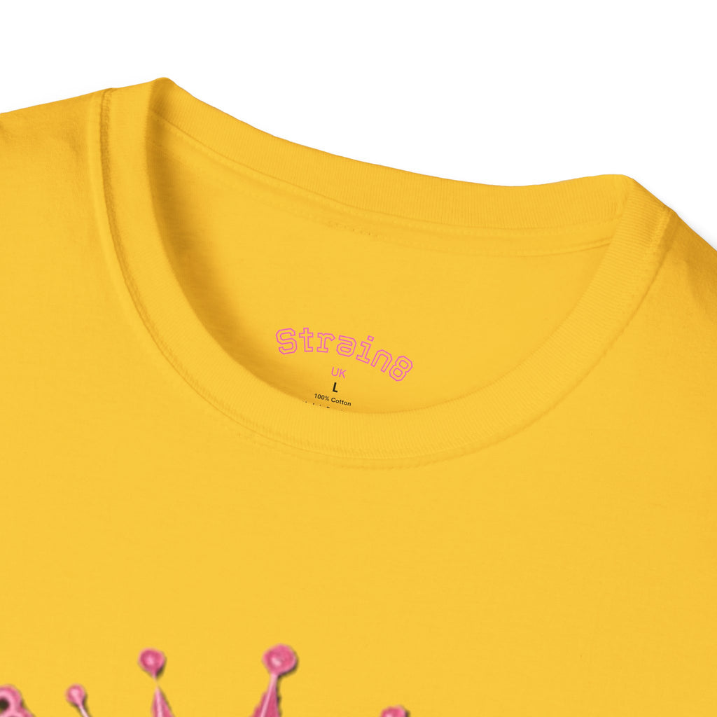 Strain8-UK logo/mixed Cannabis Crown T-Shirt — Train & Treat Floral Weed Graphic Tee