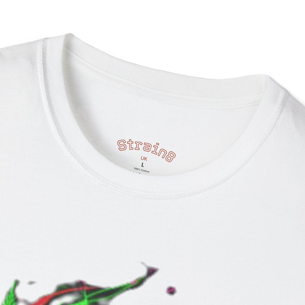 Strain8-UK Chocolate Brown Monogram T‑Shirt — Green Vines Rustic Letter S8 Graphic Tee