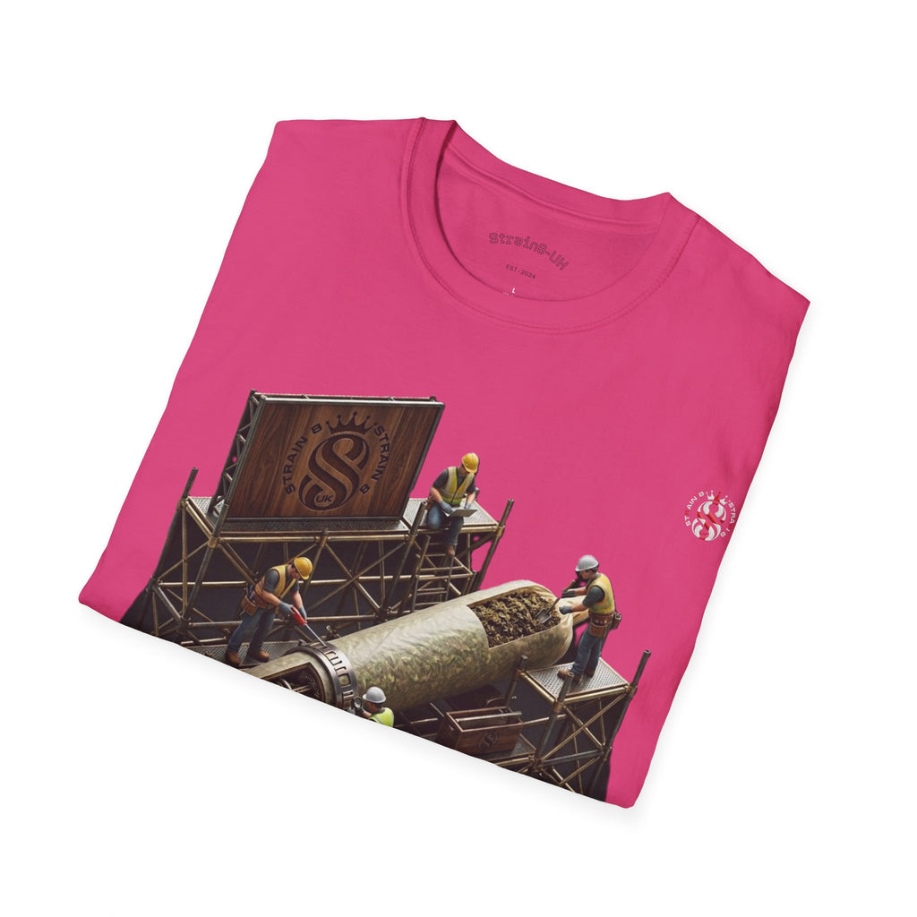 Aerospace Restoration S8-UK Crew T-Shirt — Rocket Repair Workshop Illustration
