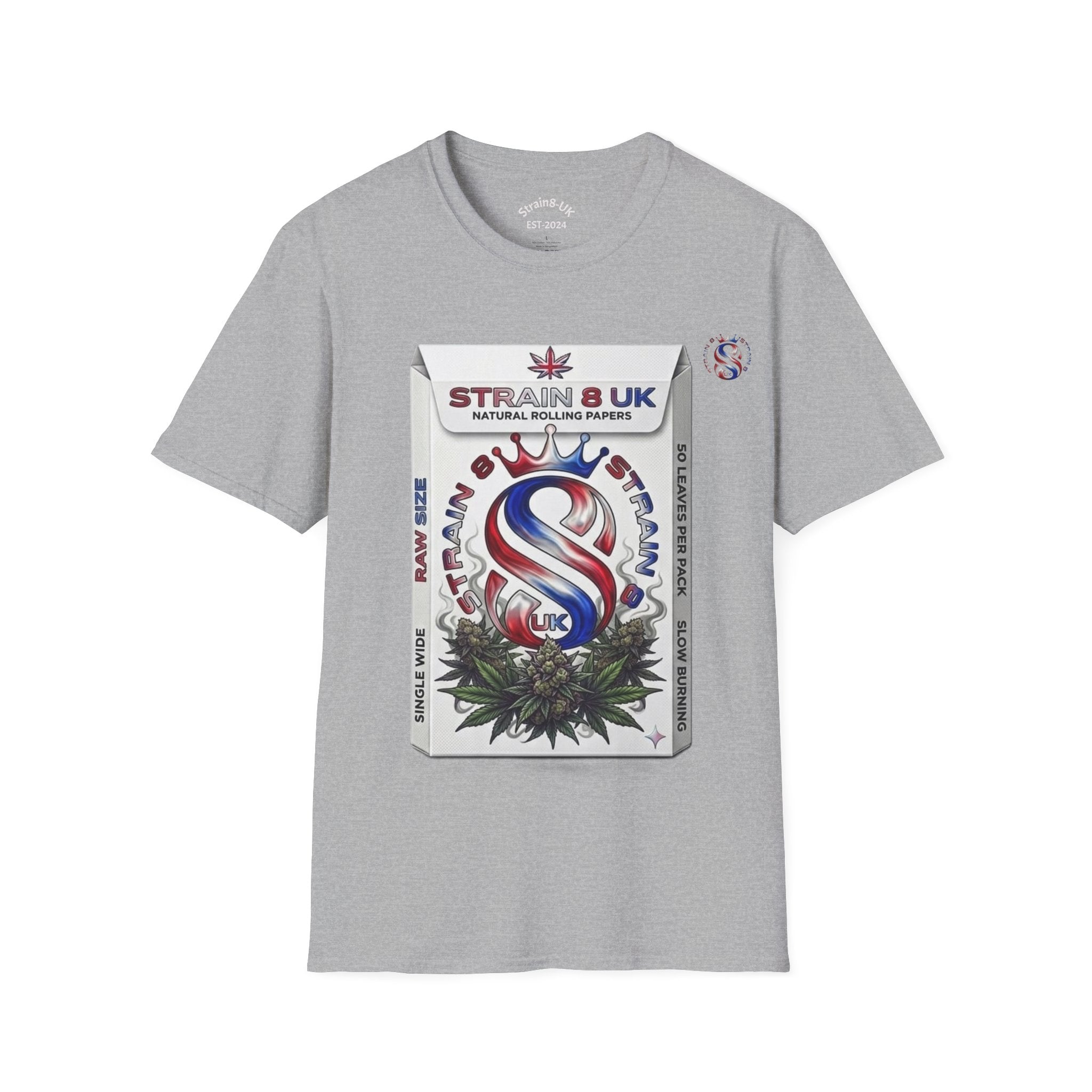 Strain8-UK Rizla box high quality T-Shirt design S8-UK Logo mixed in Tee