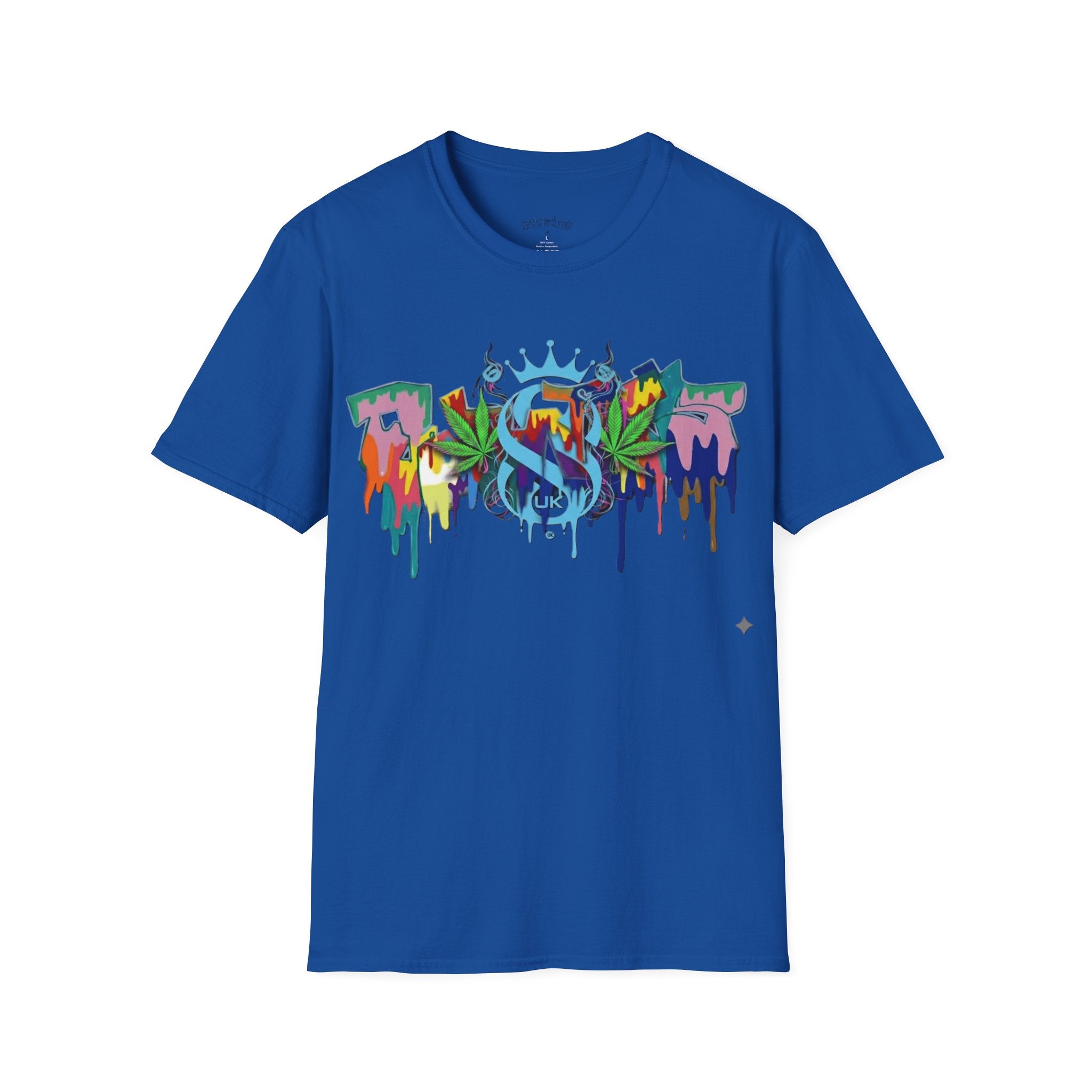 Graffiti Leaf S8-UK T-Shirt — Colorful Street Art Tee