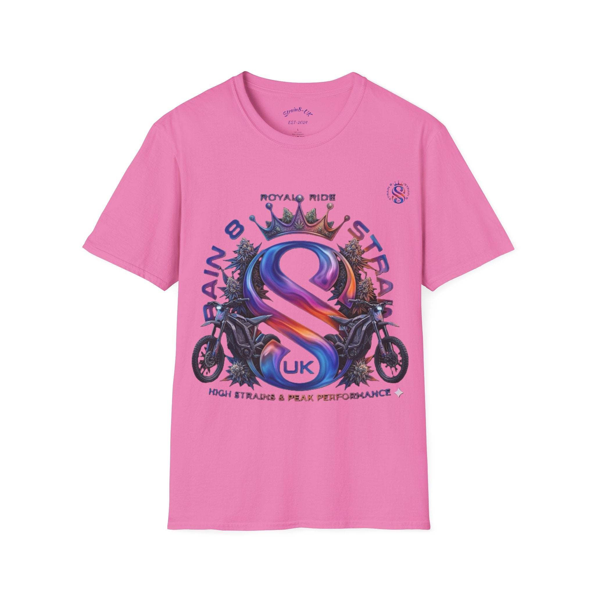 Royal Strain8-UK  Graphic T-Shirt — Bold Crowned "S8-UK" E-Bike Logo Tee