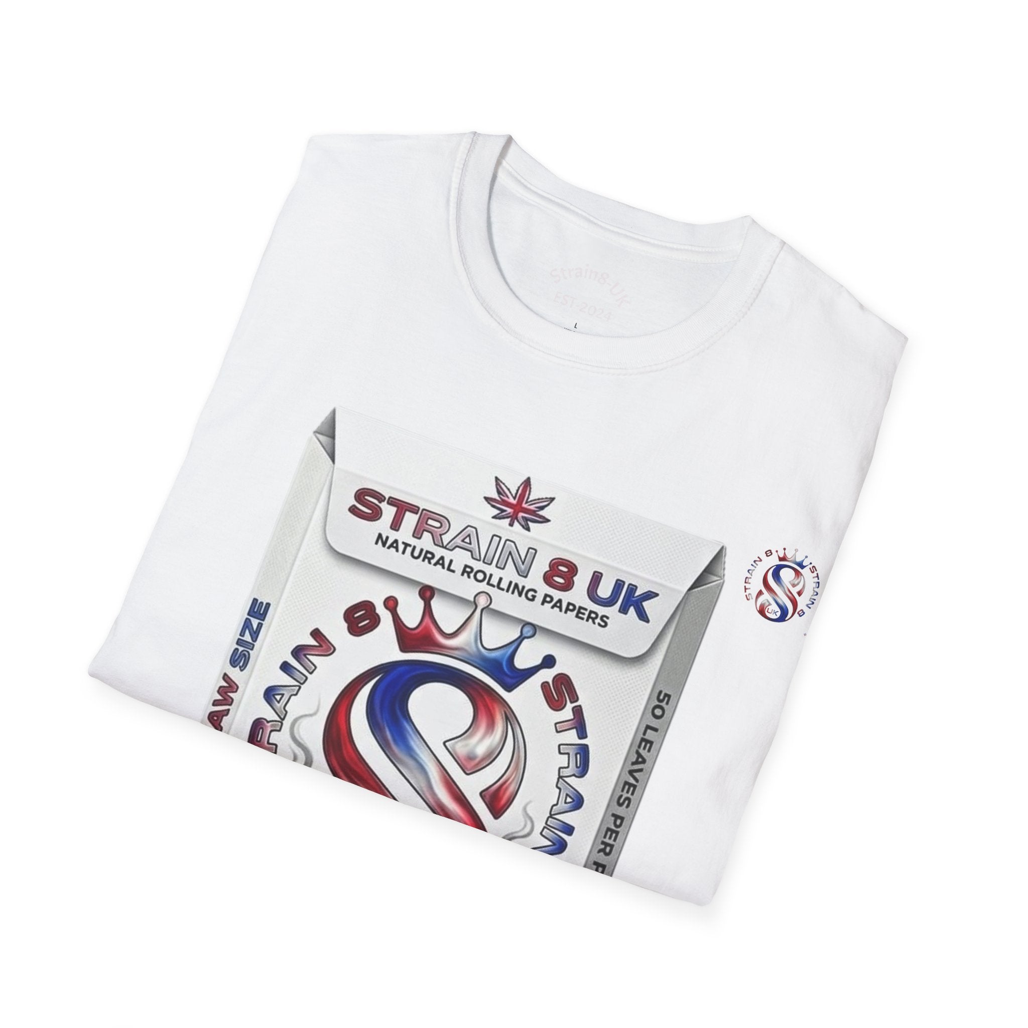 Strain8-UK Rizla box high quality T-Shirt design S8-UK Logo mixed in Tee