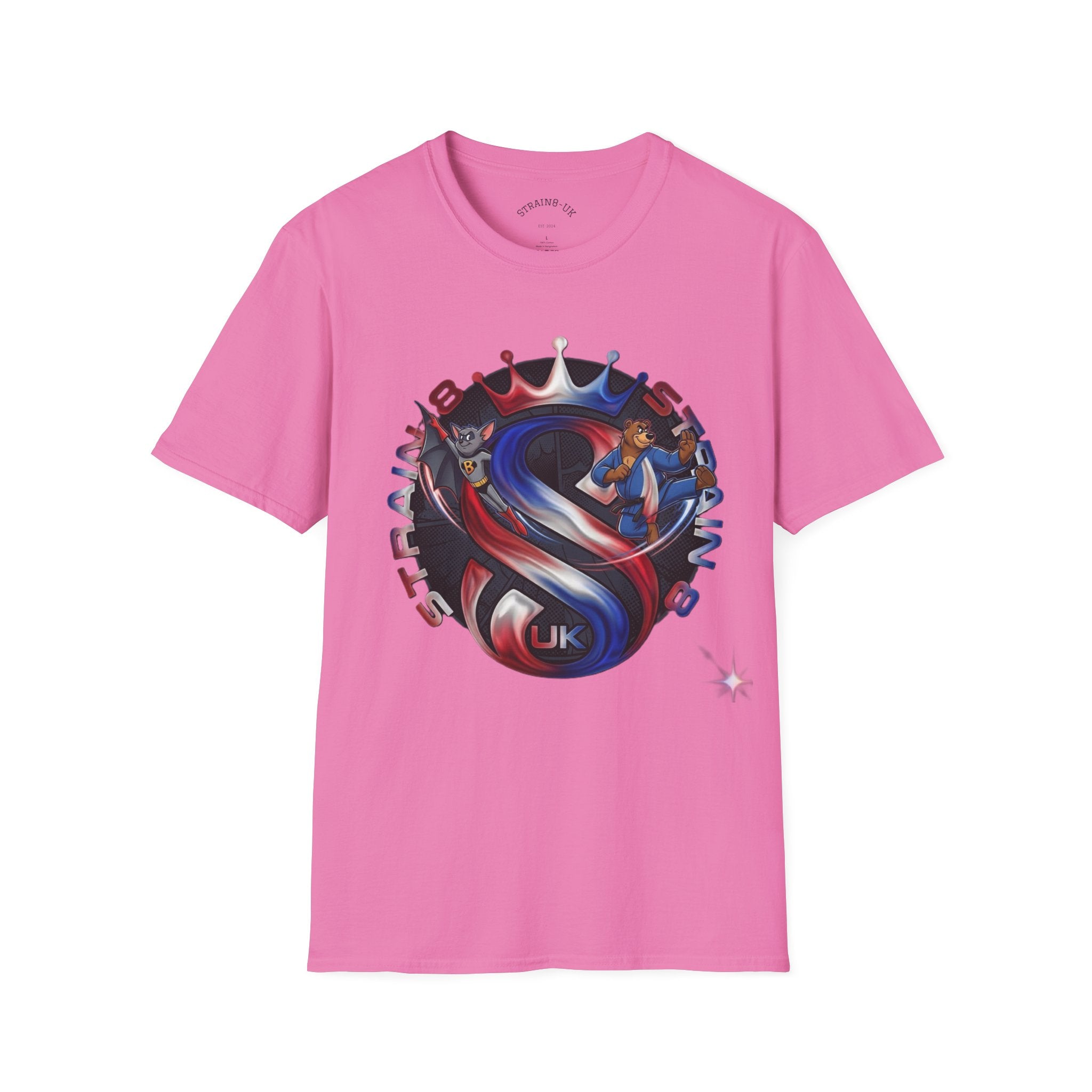 Strongest in the UK T-Shirt — Union Flag Crown Graphic Strain8-UK Tee