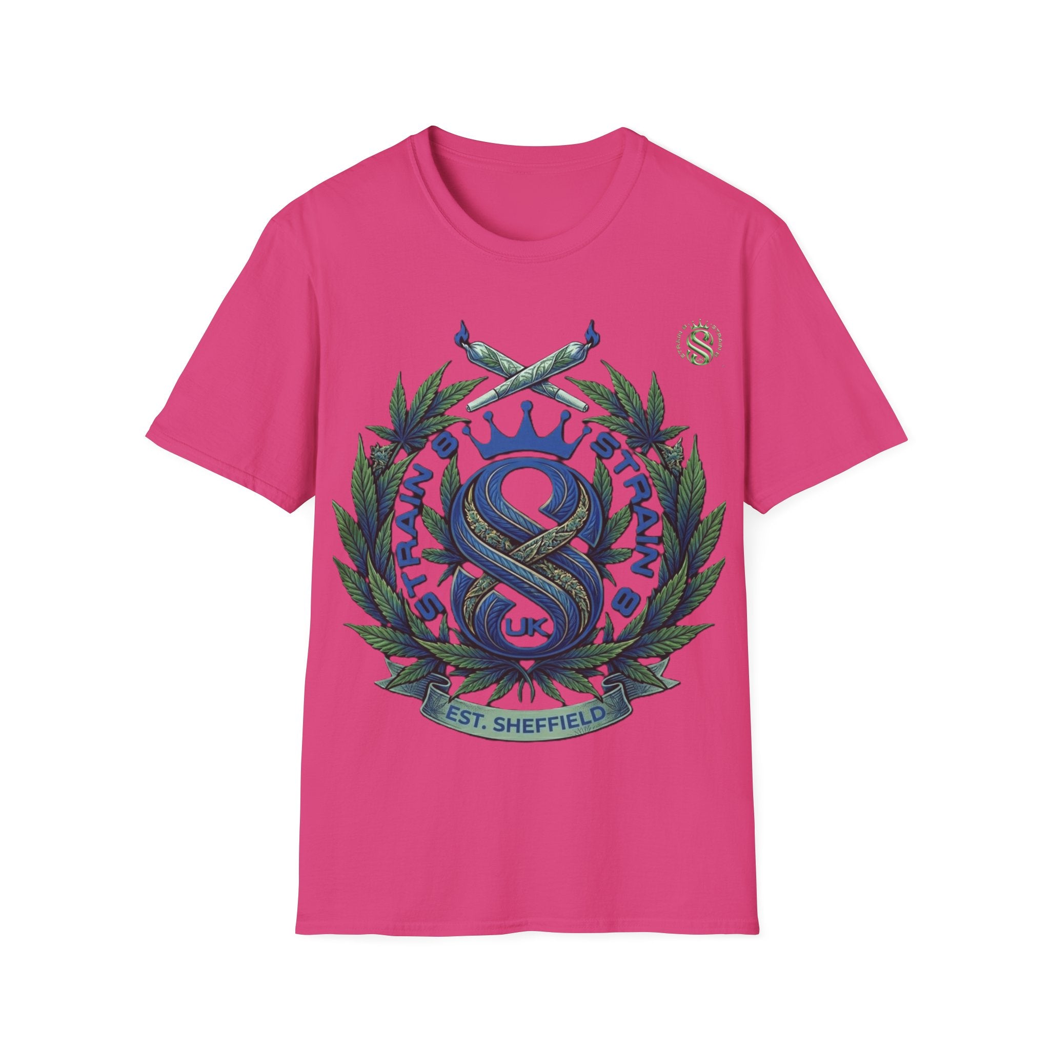 Sheffield Strain8-UK Crest T-Shirt — Vintage Laurel Eloquent Emblem Tee