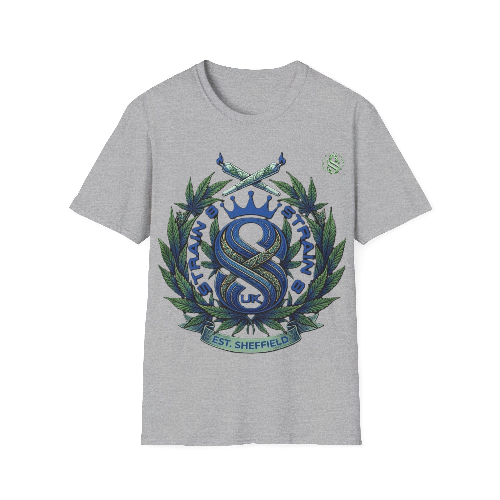 Sheffield Strain8-UK Crest T-Shirt — Vintage Laurel Eloquent Emblem Tee