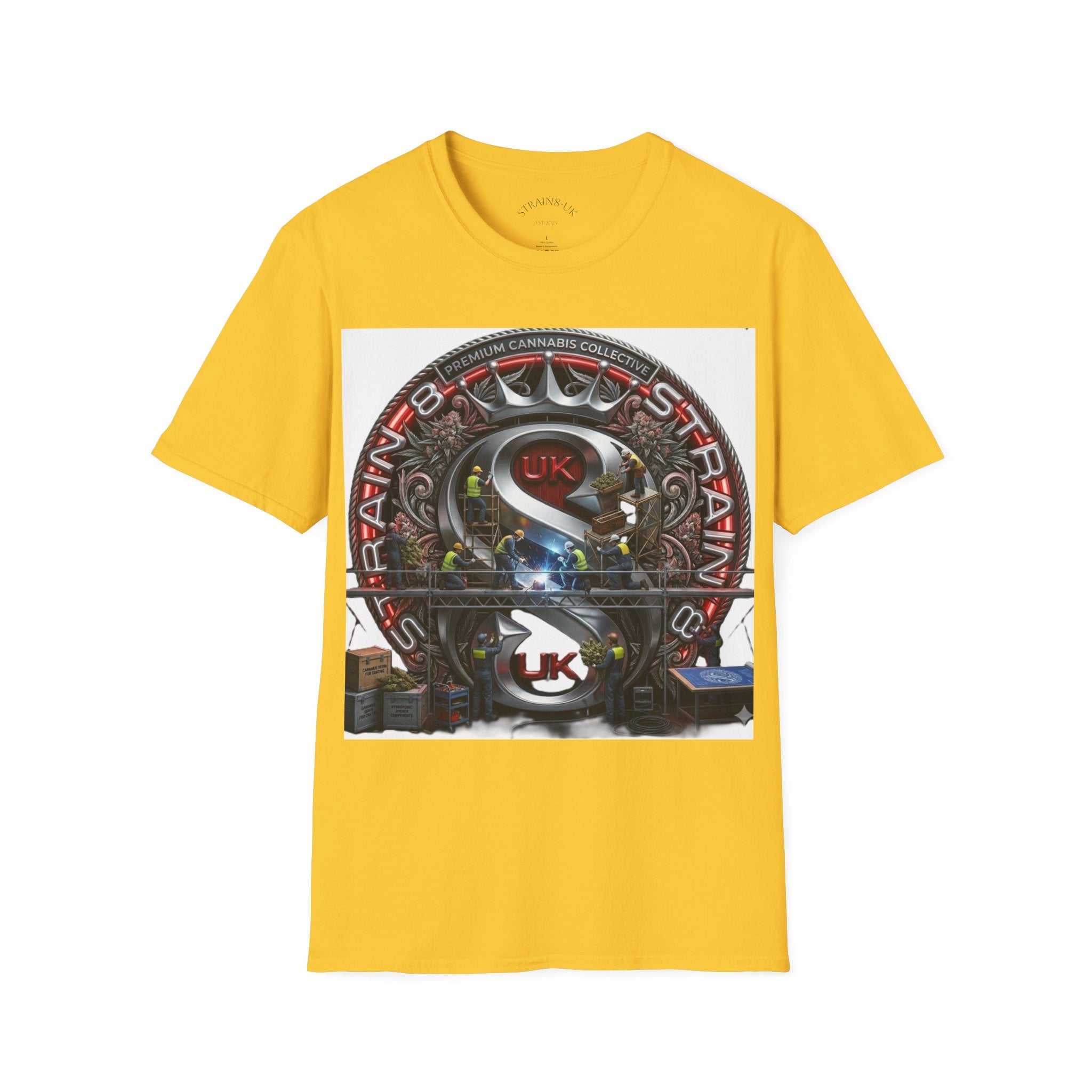 Strain8-UK  Audio Speaker Logo build Graphic T-Shirt