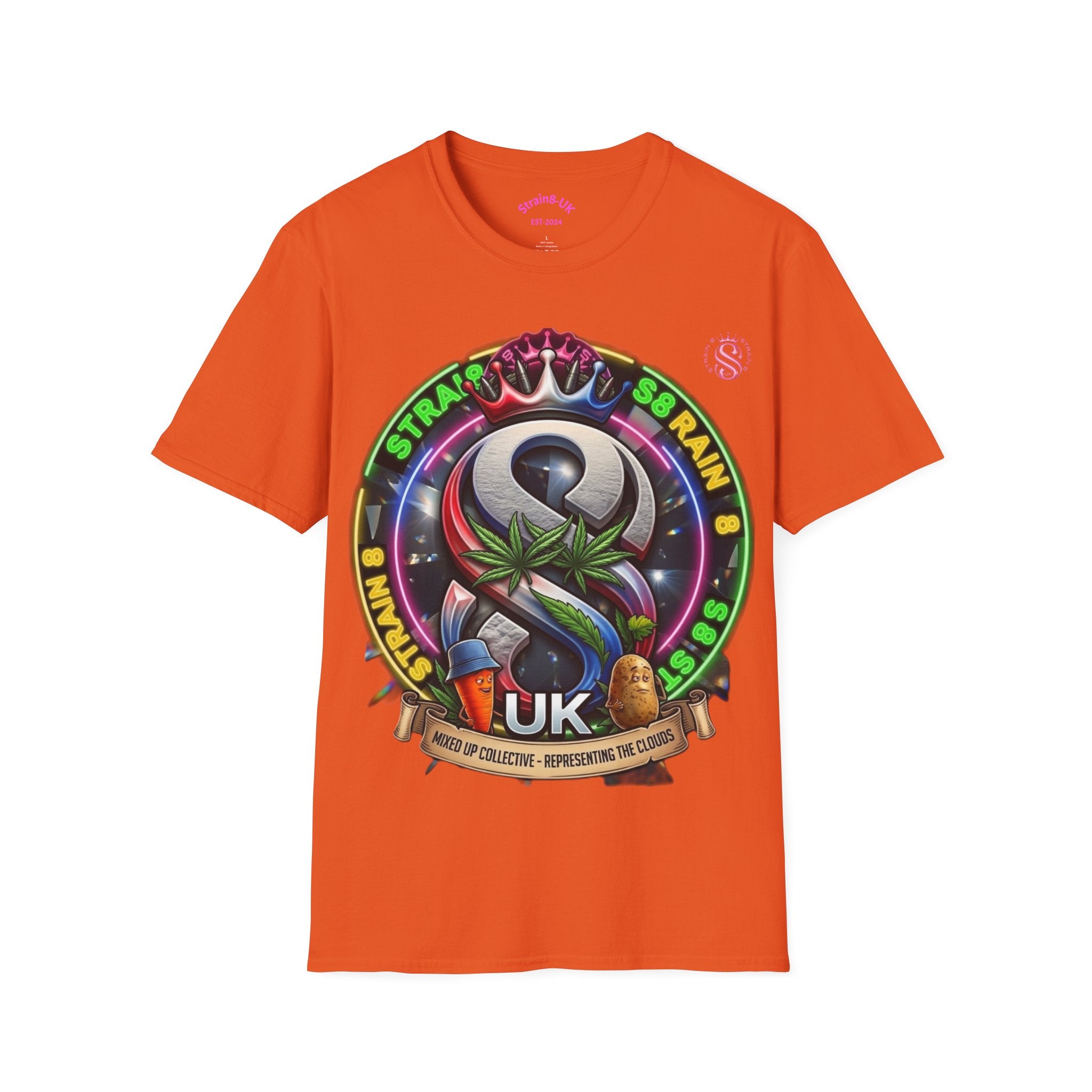 Strain8-UK Ted&Fred Special UK Logo T-Shirt — Cannabis Emblem Graphic Tee