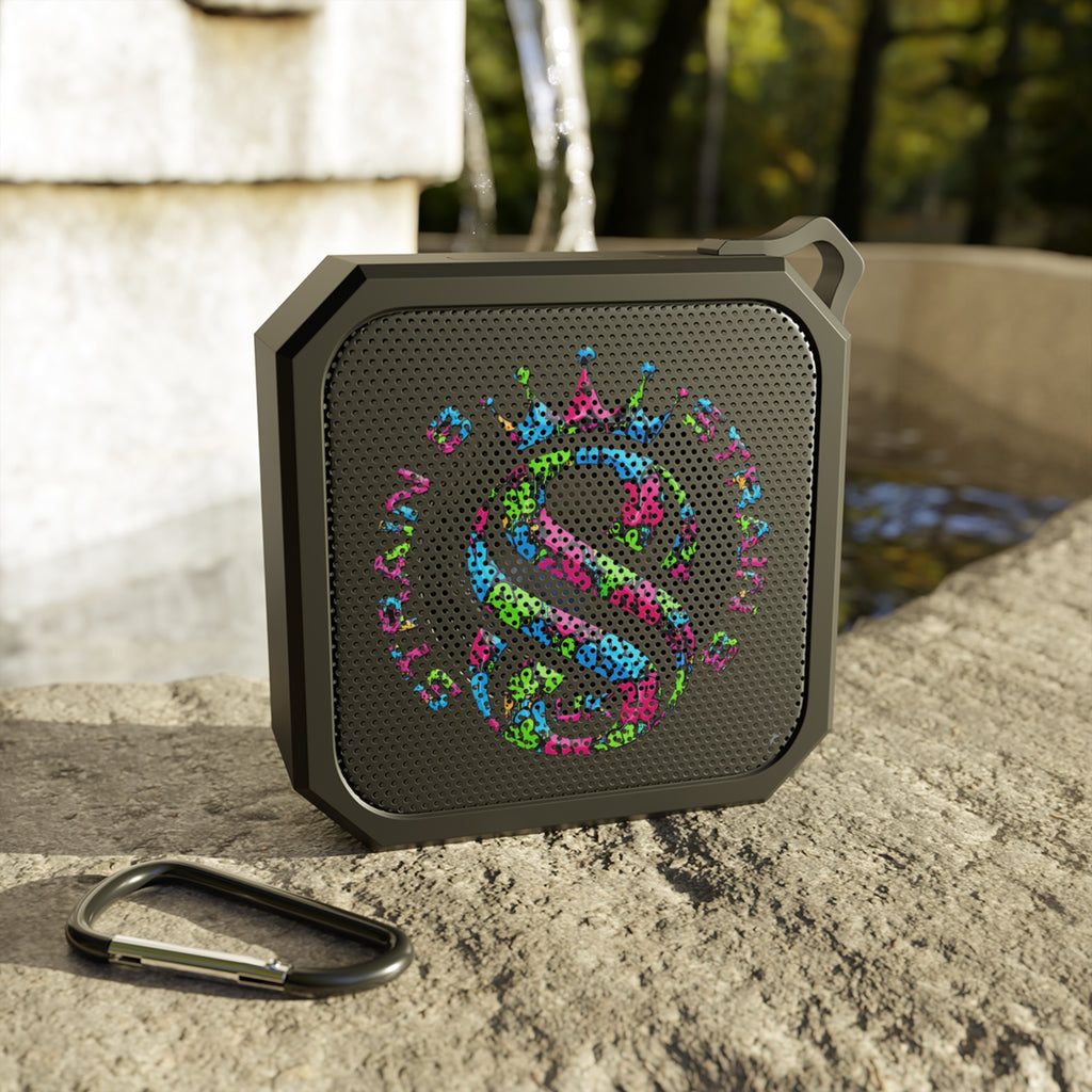 Strain8-uk Logo graffiti Outdoor Bluetooth Speaker — Rugged Portable Blackwater Speaker (Water-Resistant, Carabiner-Ready)