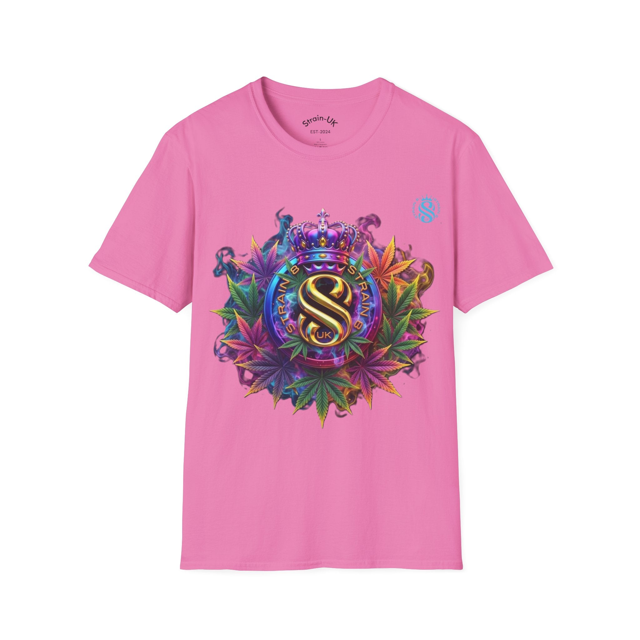 Strain8-UK T-Shirt — Vibrant Floral Design With Original Logo Graphic Tee