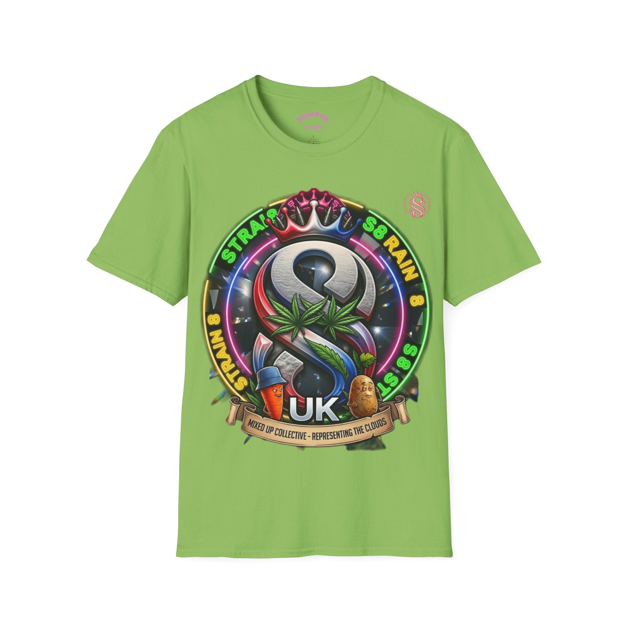 Strain8-UK Ted&Fred Special UK Logo T-Shirt — Cannabis Emblem Graphic Tee