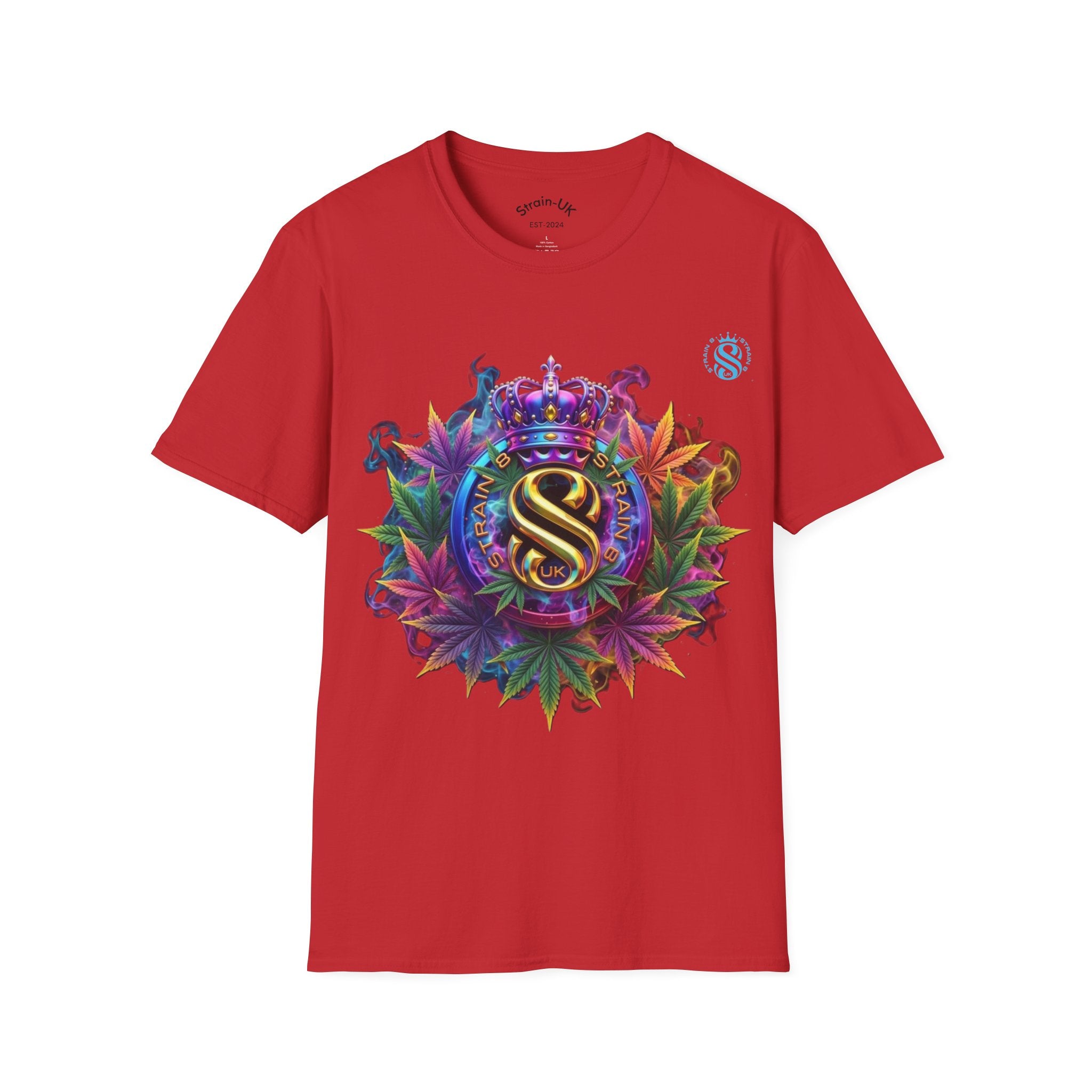 Strain8-UK T-Shirt — Vibrant Floral Design With Original Logo Graphic Tee