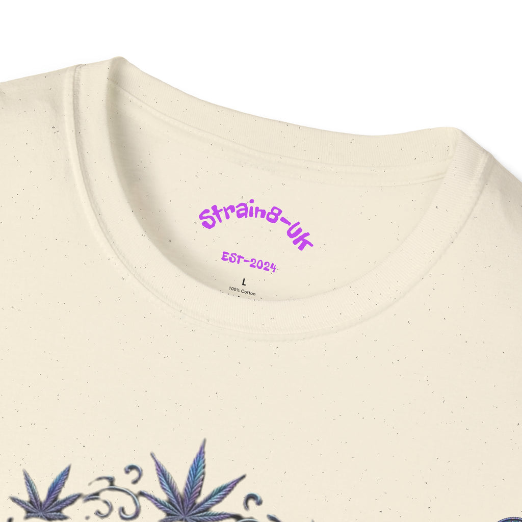 Strain8-UK Supreme Sativa Graphic T‑Shirt — "The Highest Grade" Psychedelic Logo Tee