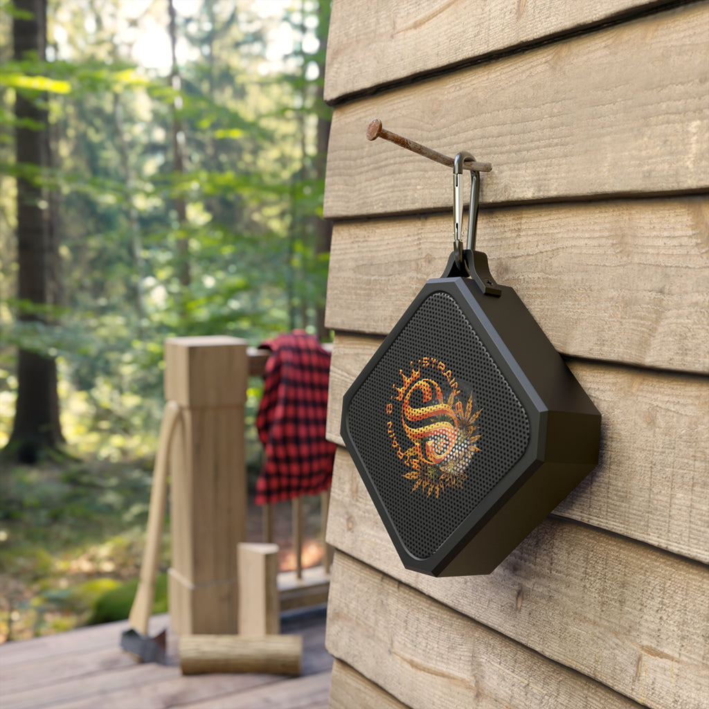 Portable Outdoor Bluetooth Speaker — Strain8-UK metallic orange/bud Logo Rugged Waterproof Speaker