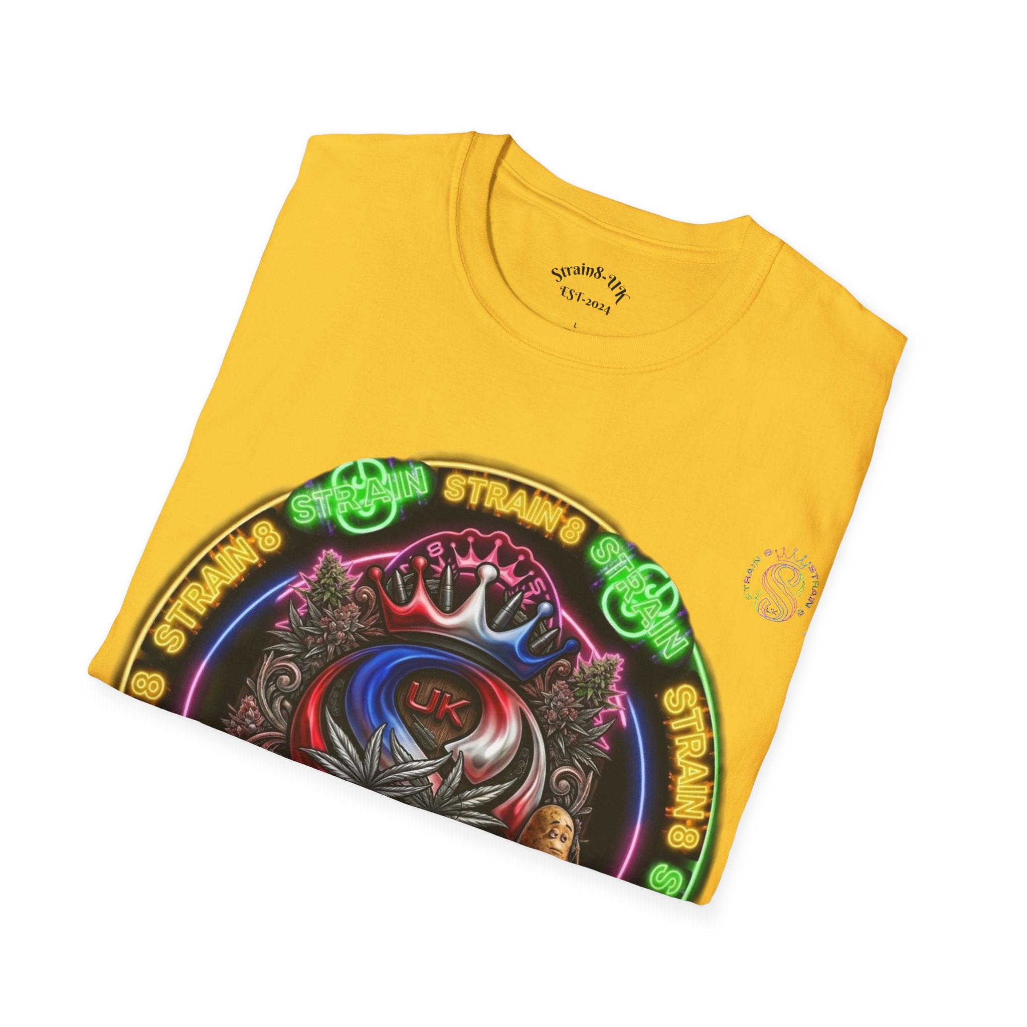 Psychedelic Dtrain8-UK Crowned Graphic T-Shirt