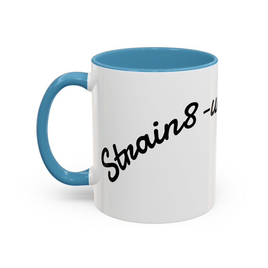 Strain 8 UK Logo Accent Coffee Mug — Crowned S8 Black & White