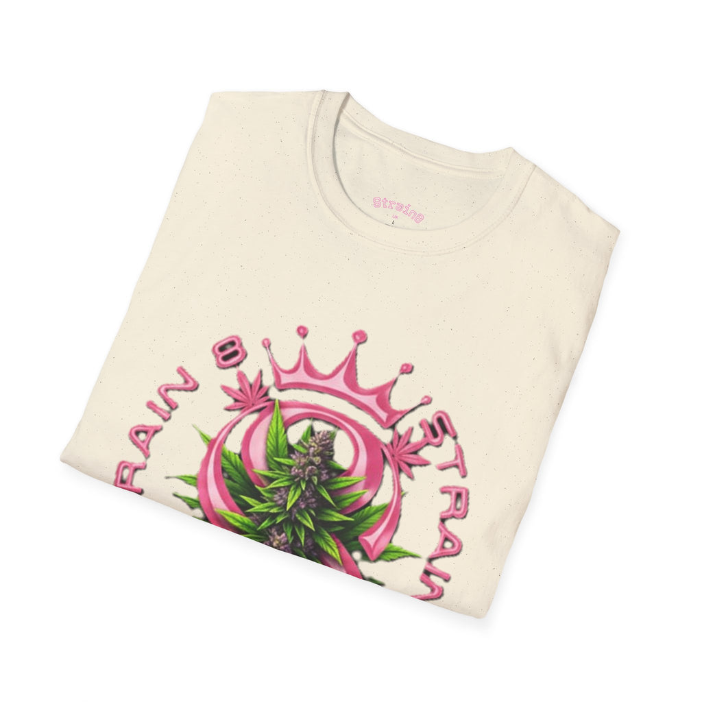 Strain8-UK logo/mixed Cannabis Crown T-Shirt — Train & Treat Floral Weed Graphic Tee