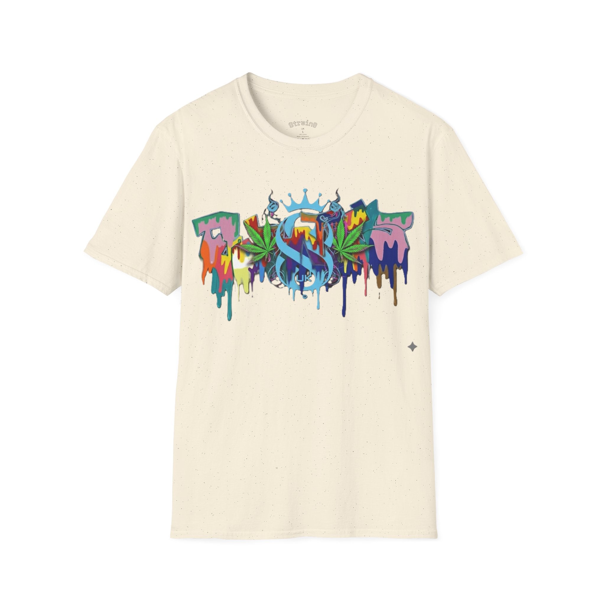 Graffiti Leaf S8-UK T-Shirt — Colorful Street Art Tee