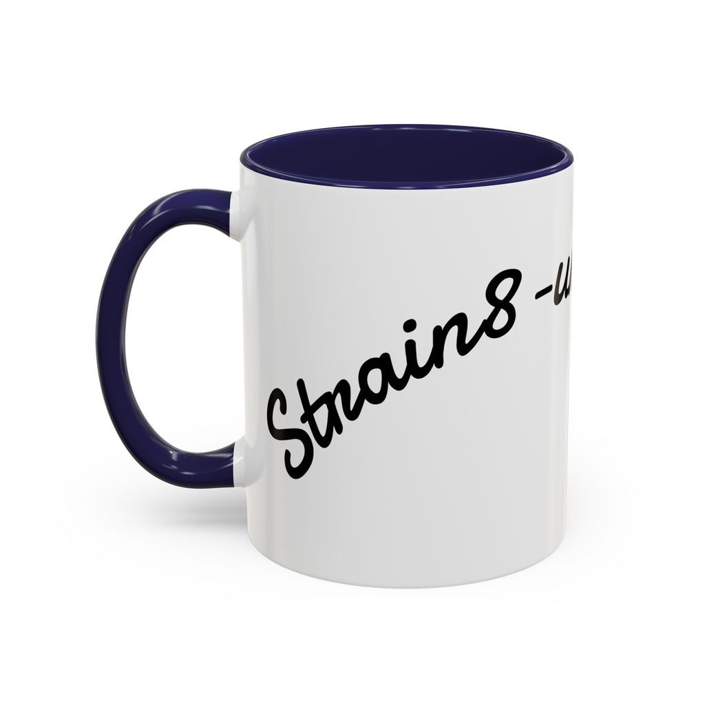 Strain 8 UK Logo Accent Coffee Mug — Crowned S8 Black & White