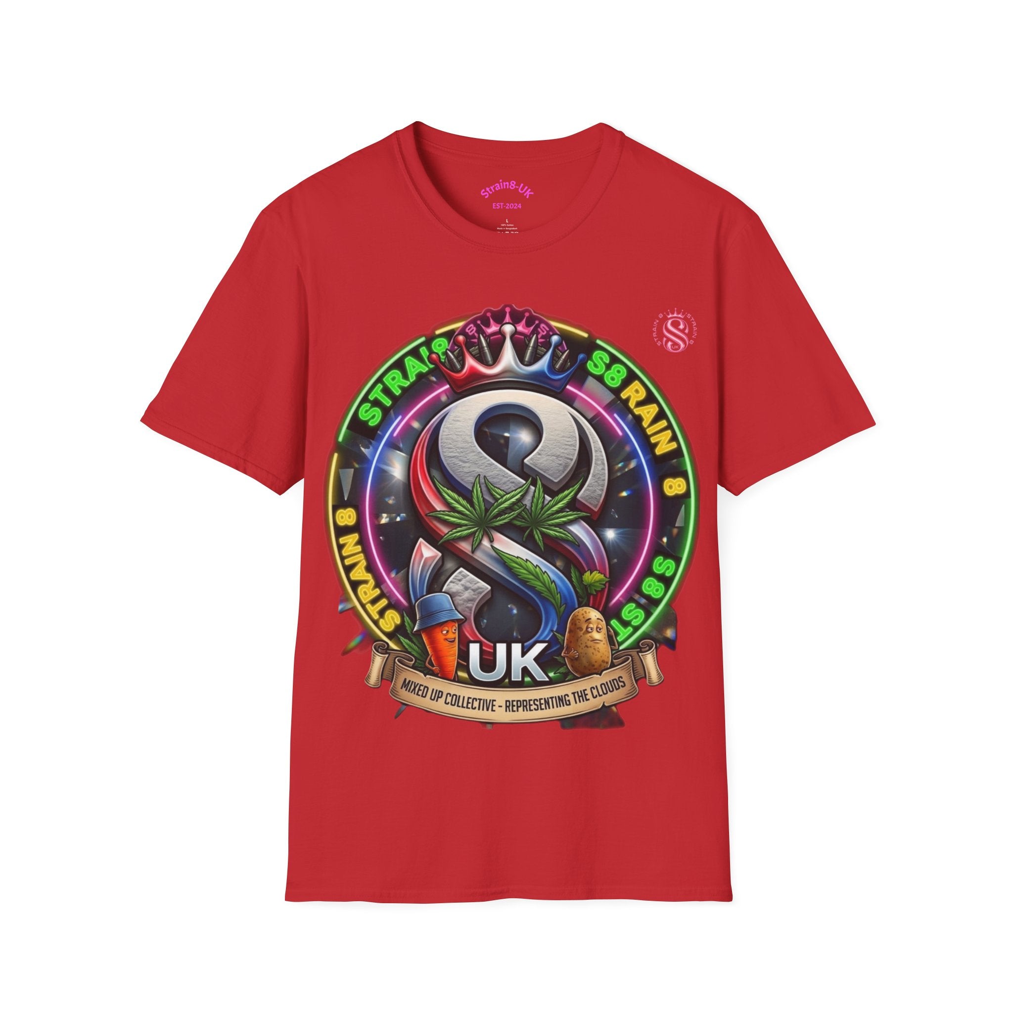 Strain8-UK Ted&Fred Special UK Logo T-Shirt — Cannabis Emblem Graphic Tee