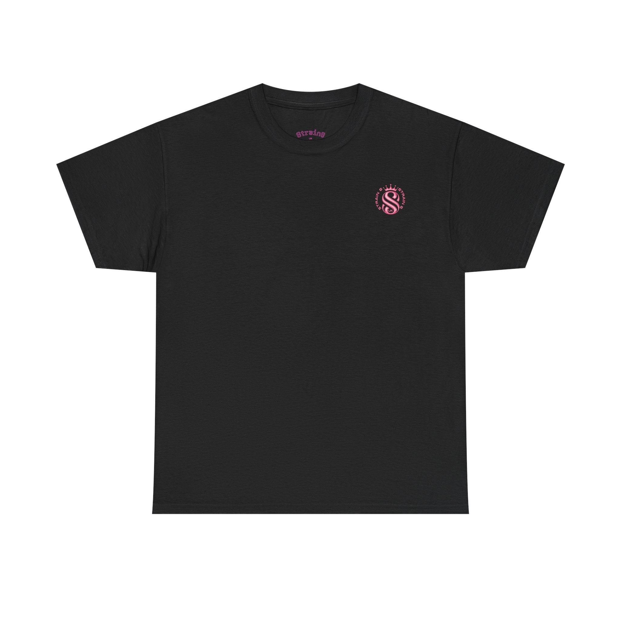 Strain8 Dreams Tee — Bold Pink Logo Graphic T-Shirt