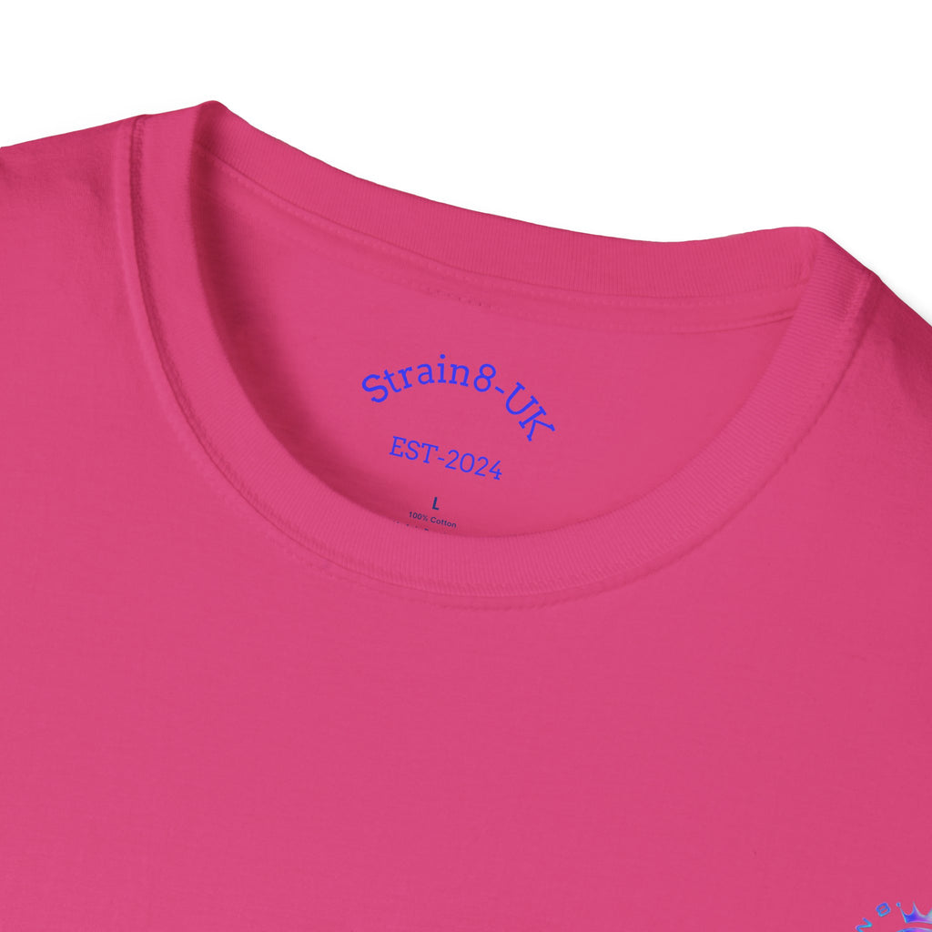 Strain8-UK Logo T-Shirt — Small Embroidered Globe Tee, THE LOGO LINE........