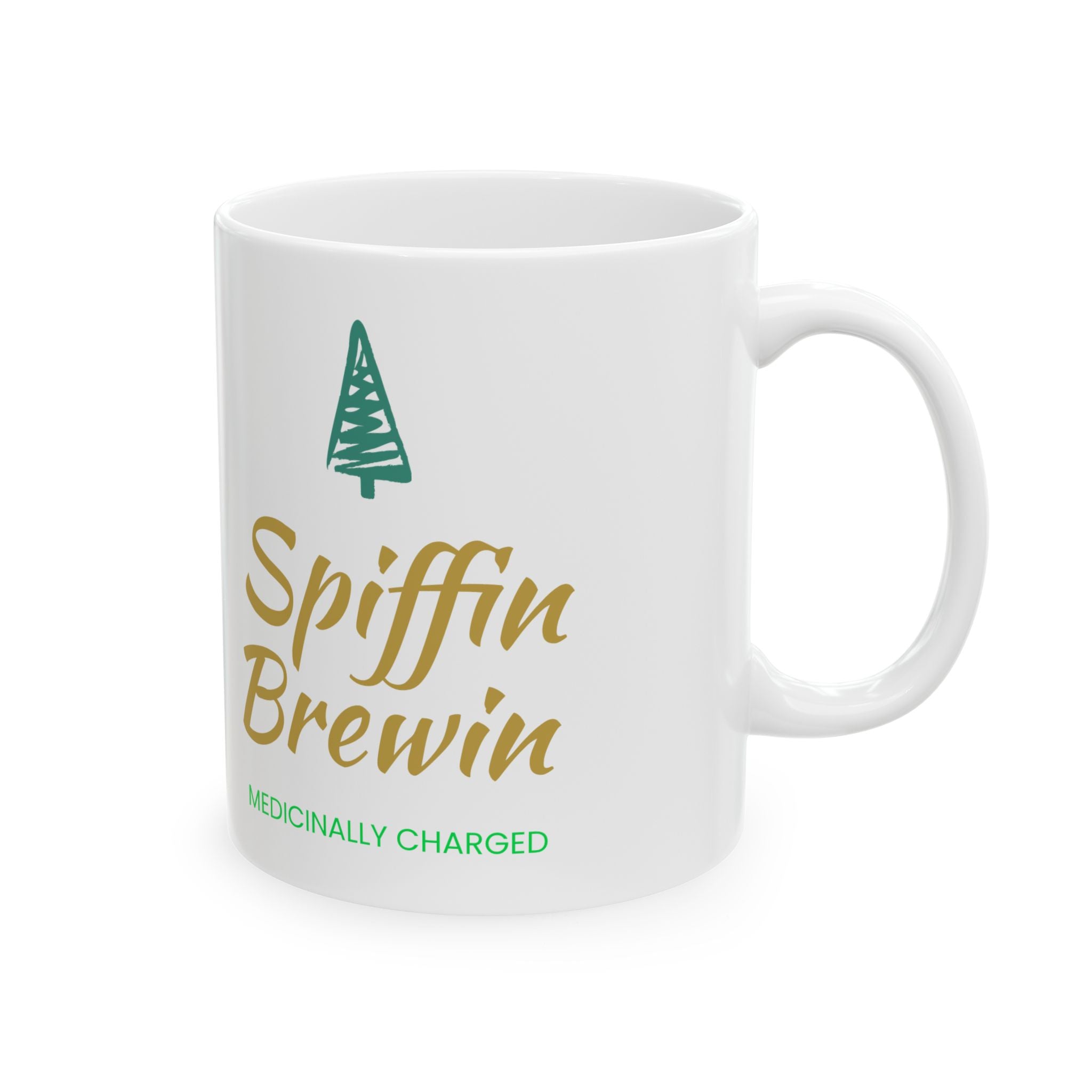 Ceramic Strain8-UK Mug — 'Spiffin/Brewin' Forest Tea Coffee Mug (11oz & 15oz)