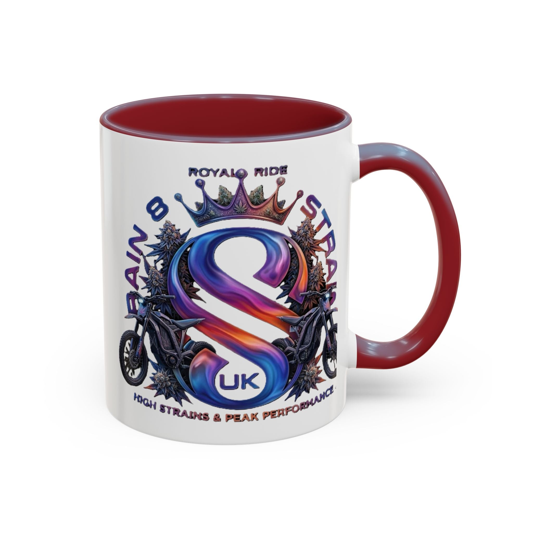 Royal Ride Strain8-UK Accent Coffee Mug – E-Bike Logo 11/15oz