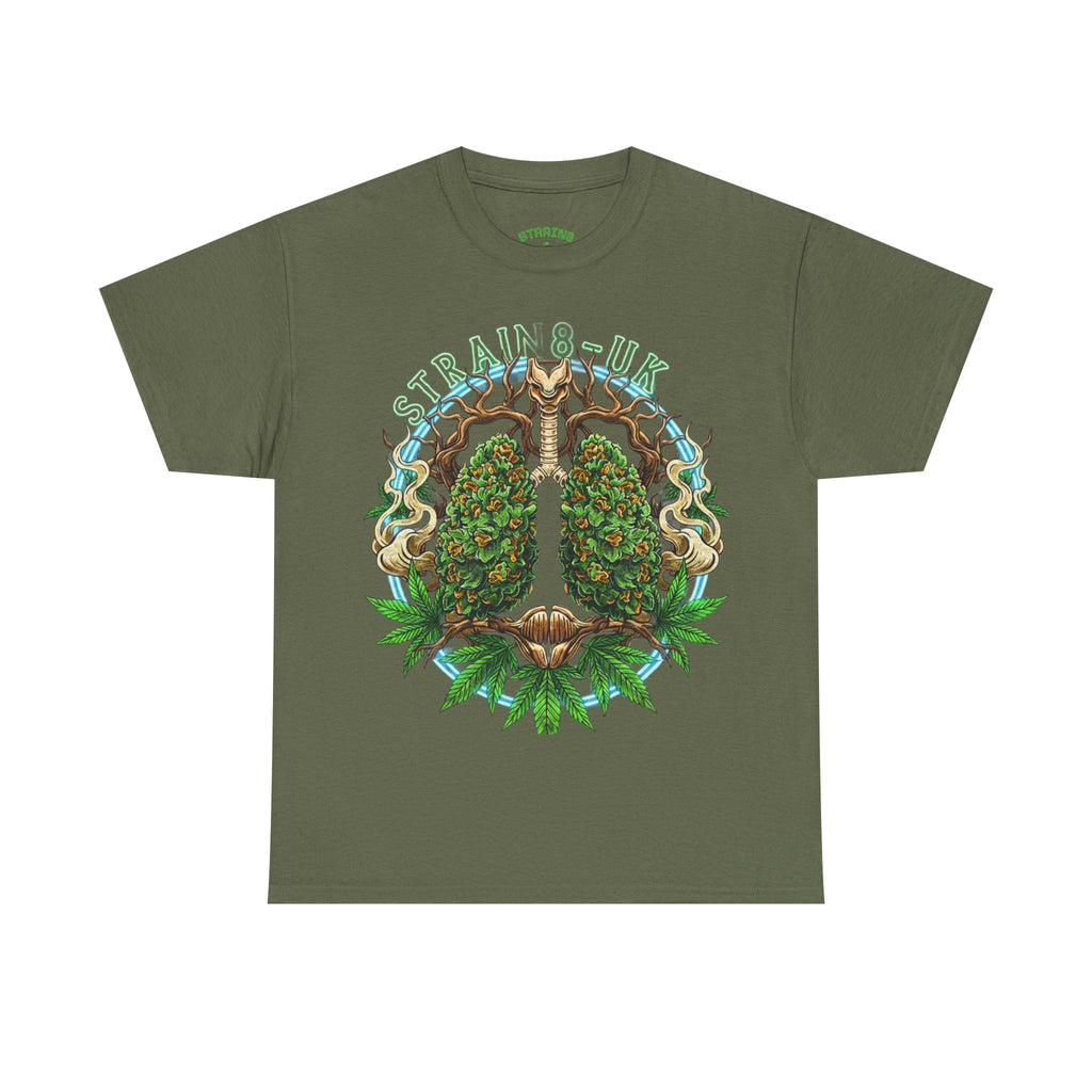 Strain8-UK Weed Lungs Cannabis Art T-Shirt