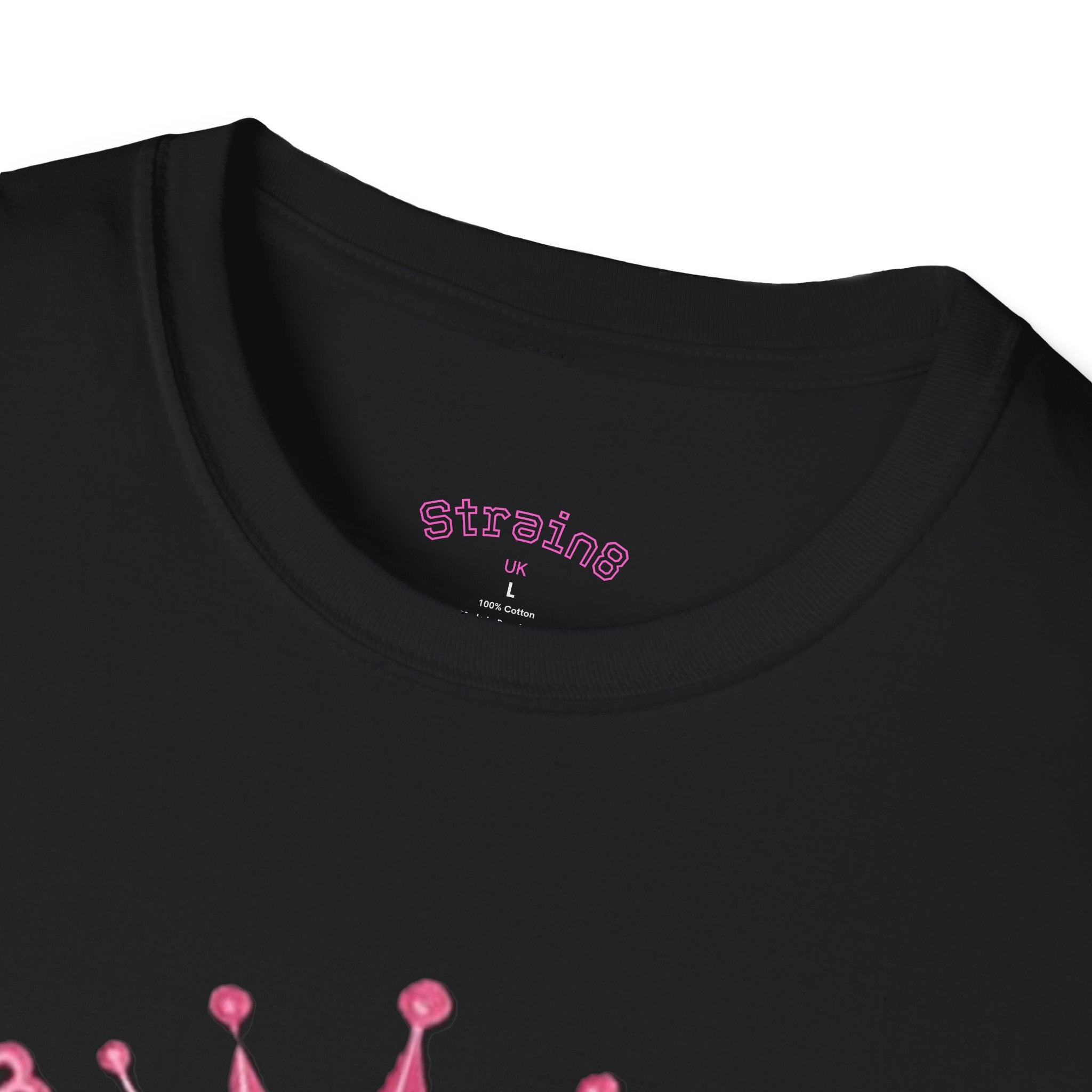 Strain8-UK logo/mixed Cannabis Crown T-Shirt — Train & Treat Floral Weed Graphic Tee