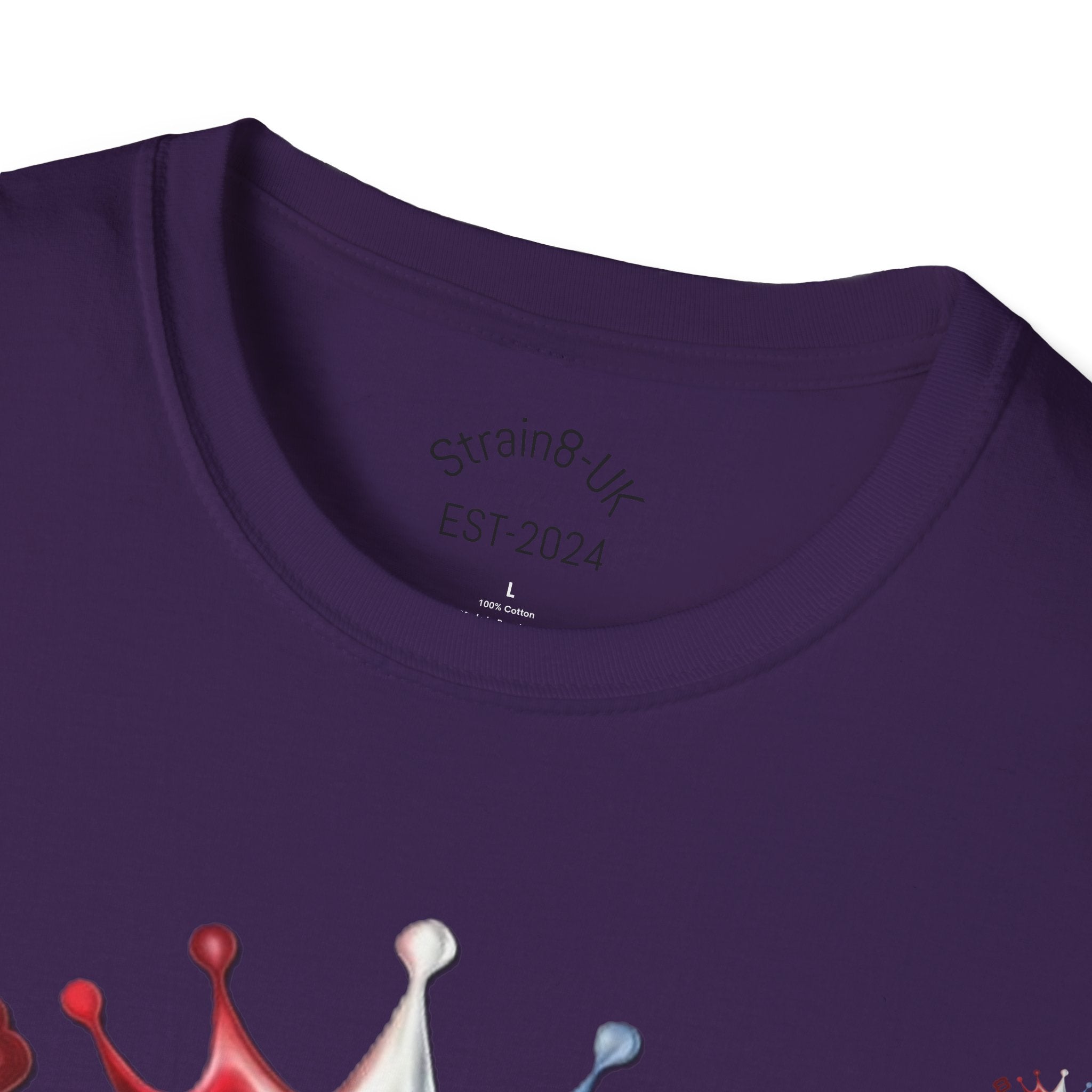 The Royal Strain8-UK T‑Shirt – Cute Cartoon Ted the carrot & Lucy the leak Veggie Characters Tee
