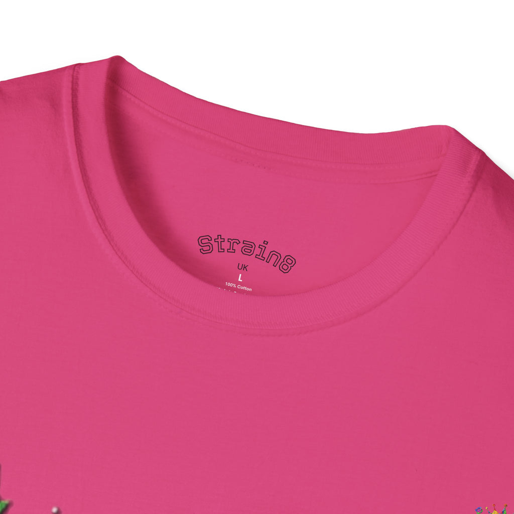 Strain8-UK Psychedelic Crown S8 Logo T-Shirt — Colorful Abstract Graphic Tee